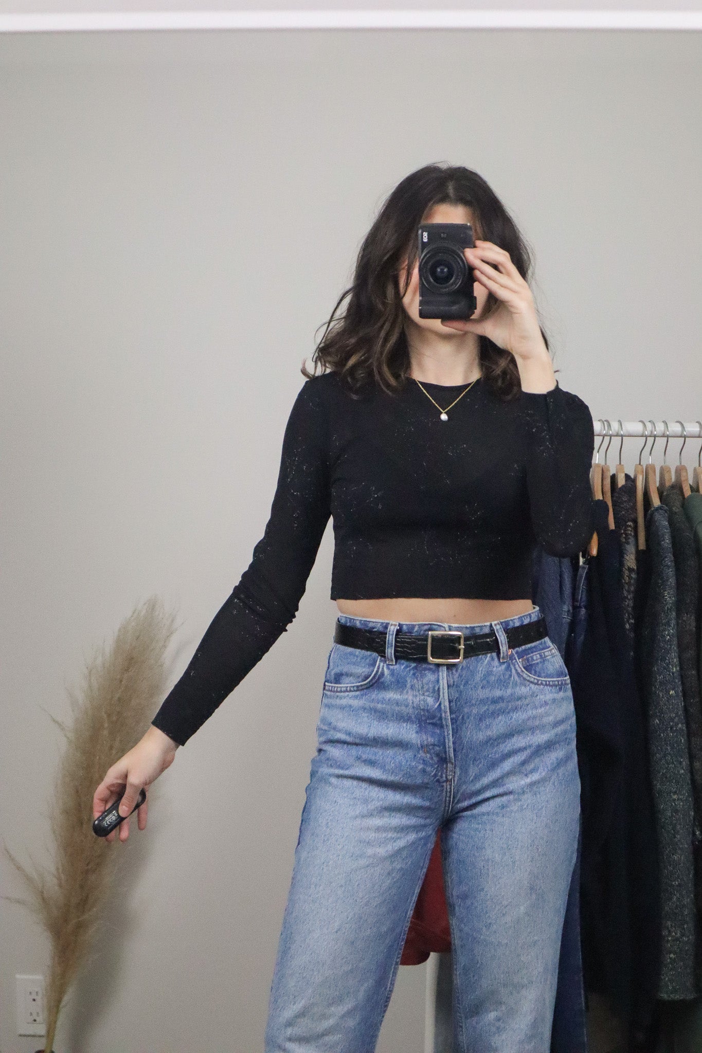 Modern x Mesh Glitter Crop Top (S)