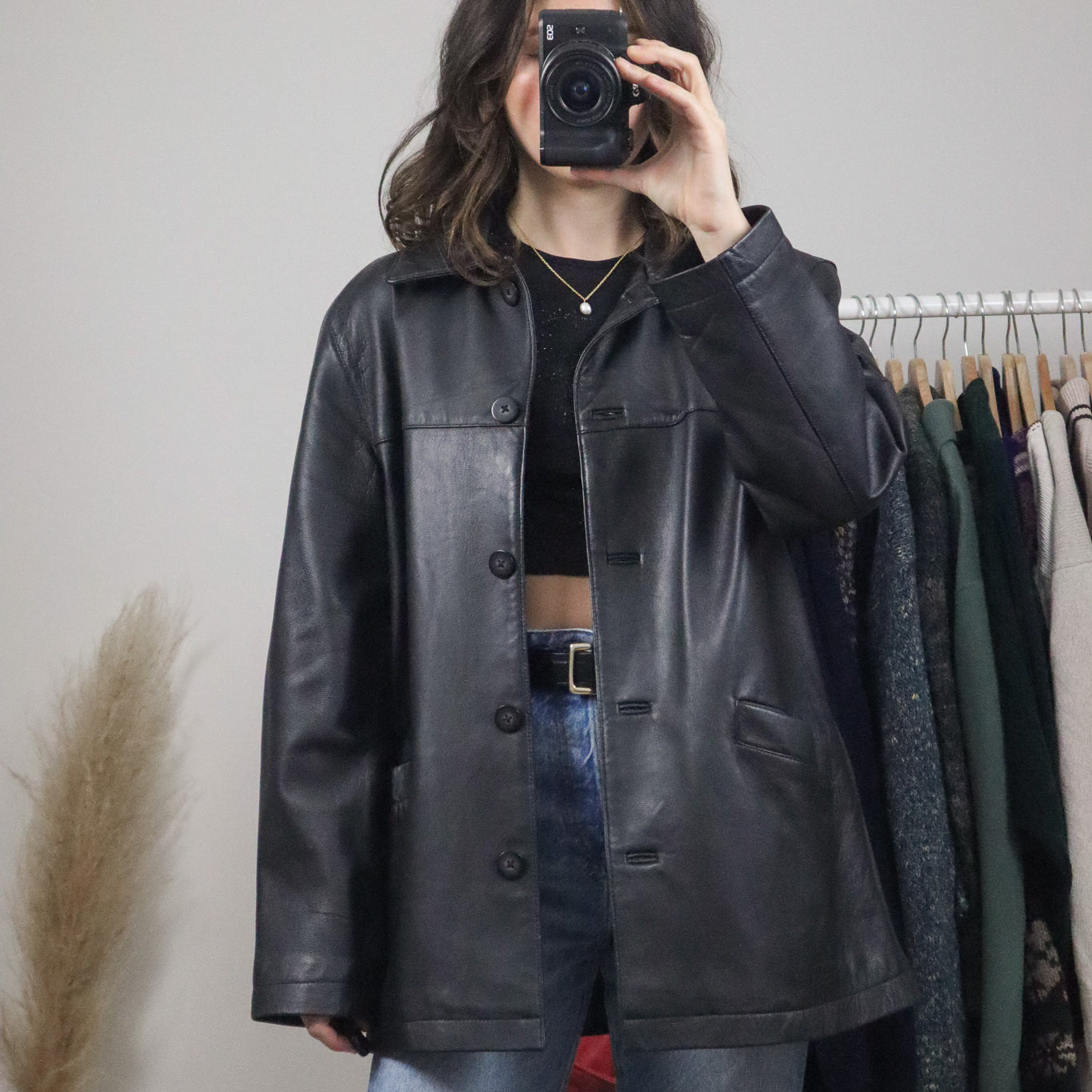 Vintage x Leather Jacket (8/10)