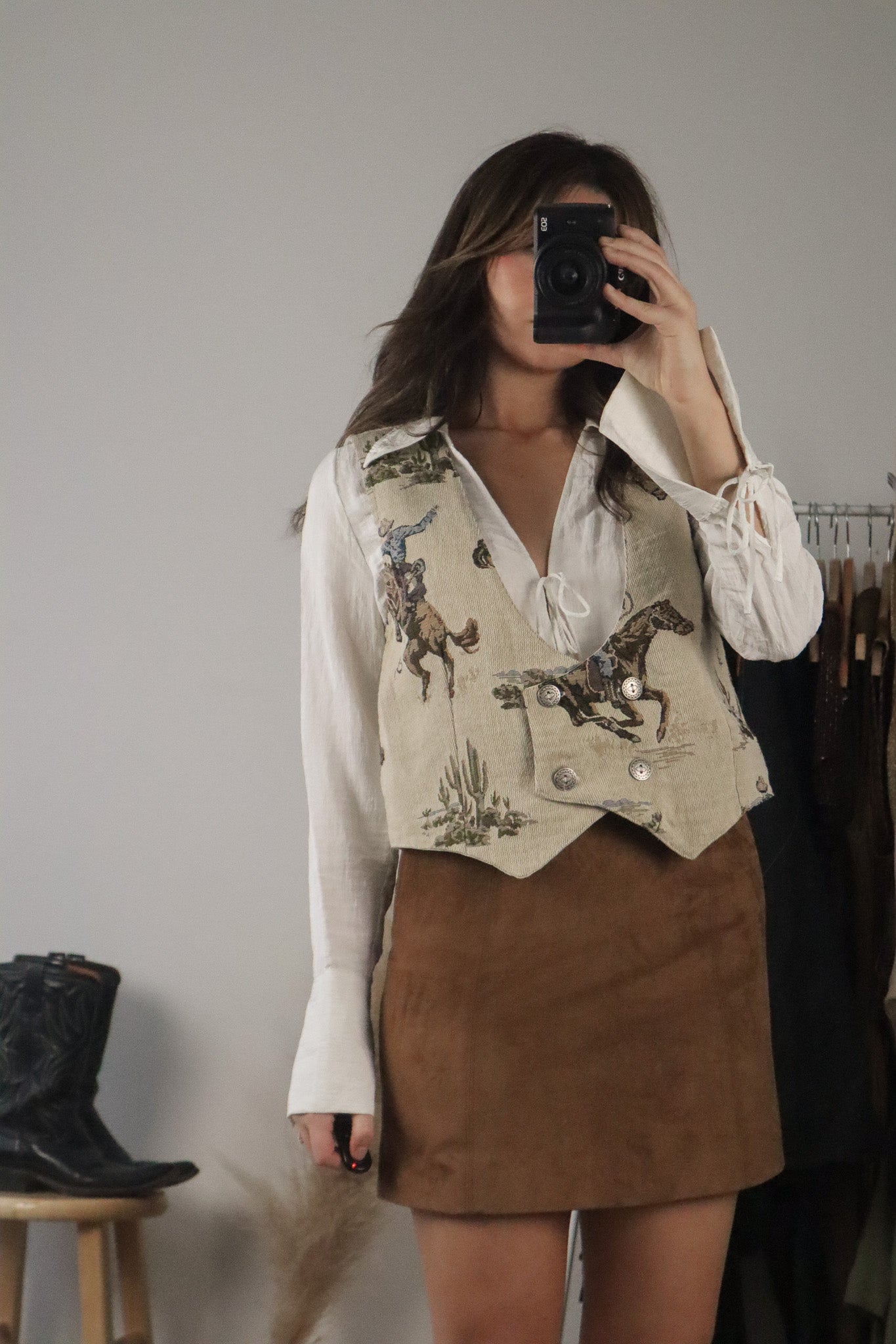 Vintage x Graphic Tapestry Vest (M)