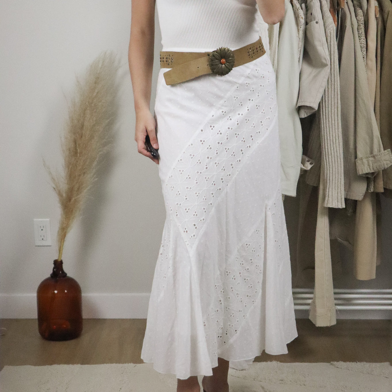 Modern x Cotton Eyelet Maxi Skirt (12/14)