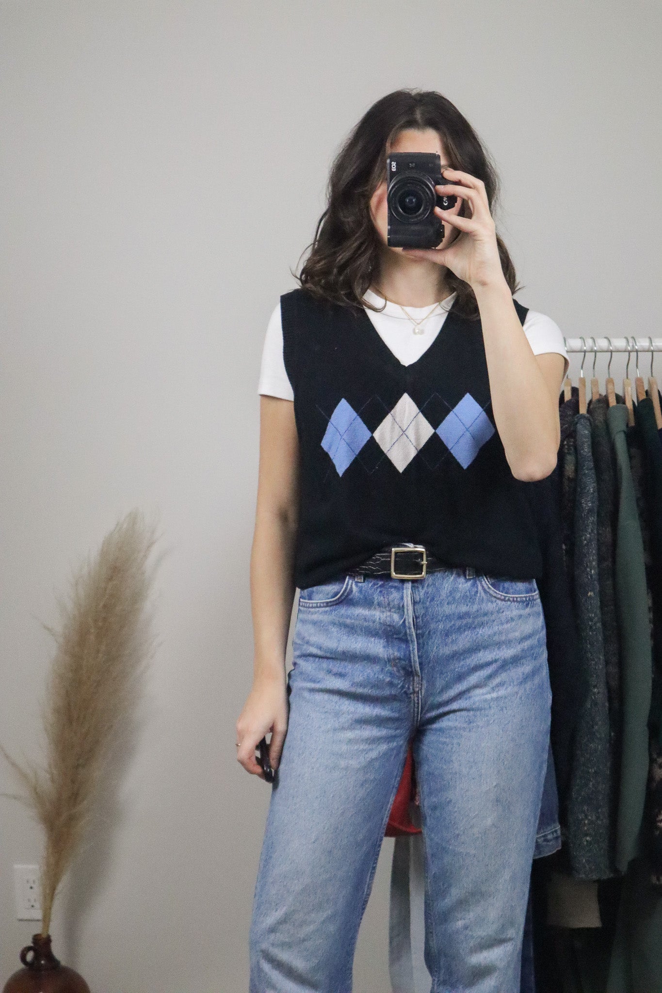 Vintage x Argyle Sweater Vest (M/L)