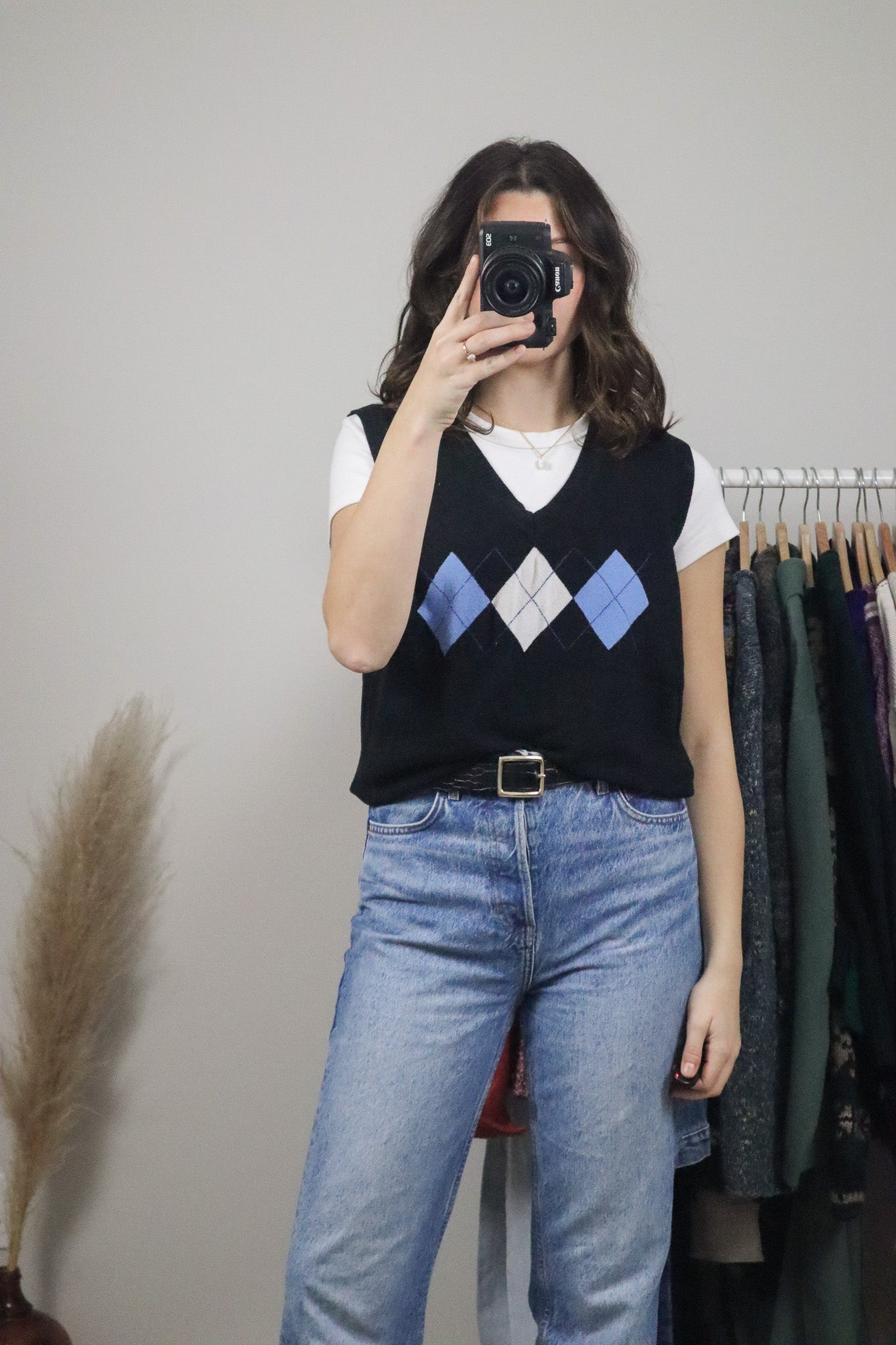 Vintage x Argyle Sweater Vest (M/L)