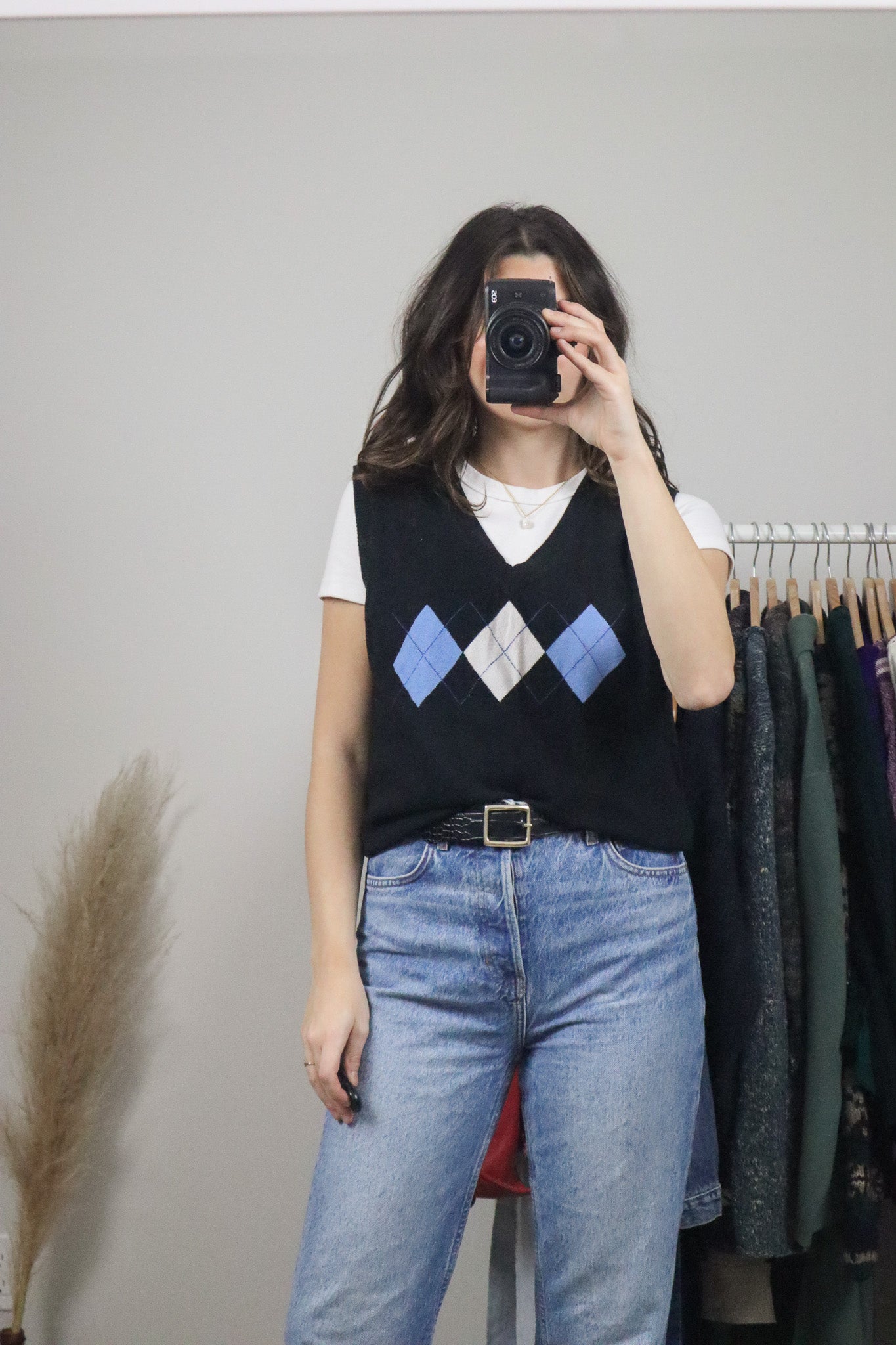Vintage x Argyle Sweater Vest (M/L)