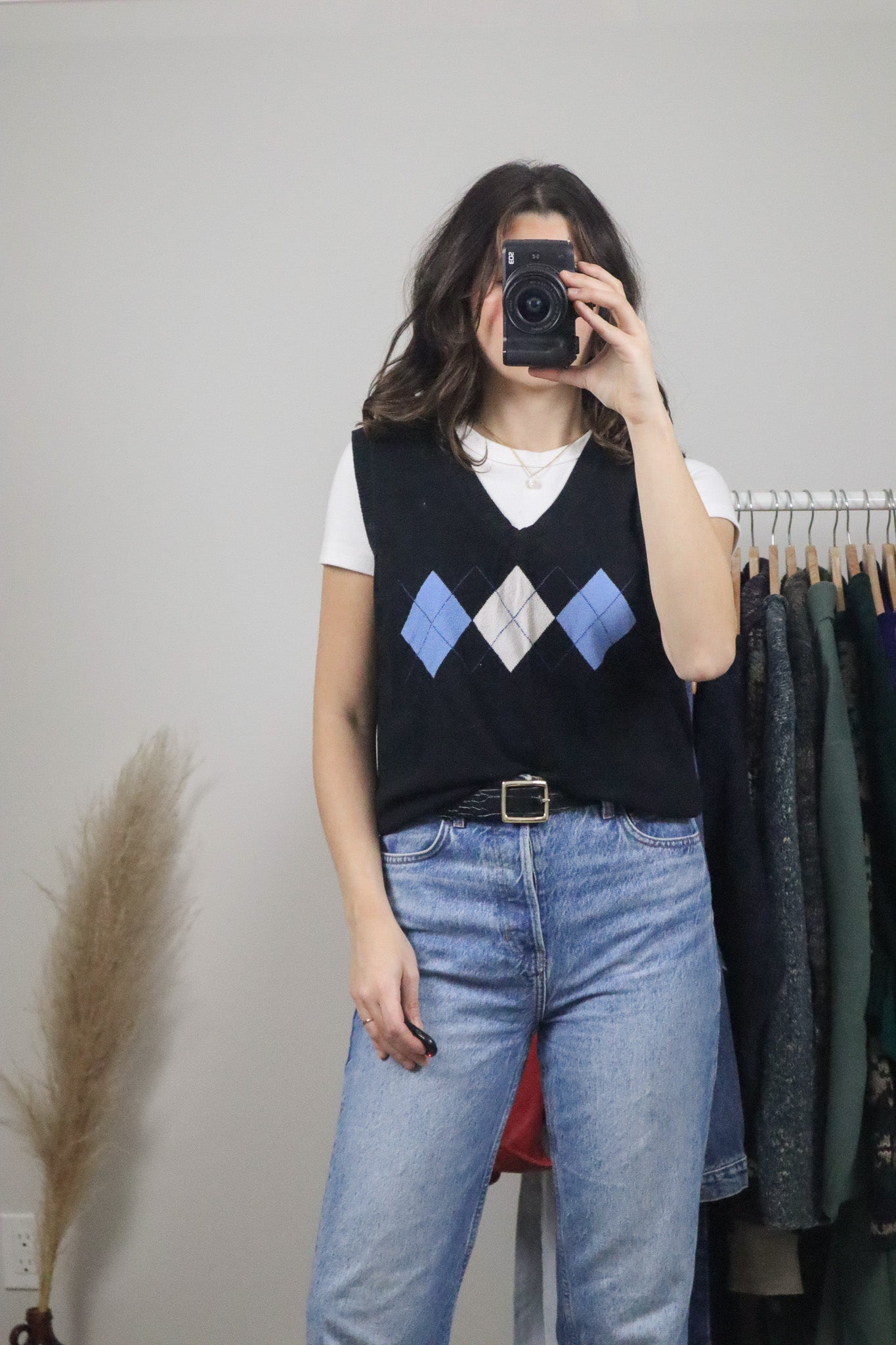 Vintage x Argyle Sweater Vest (M/L)