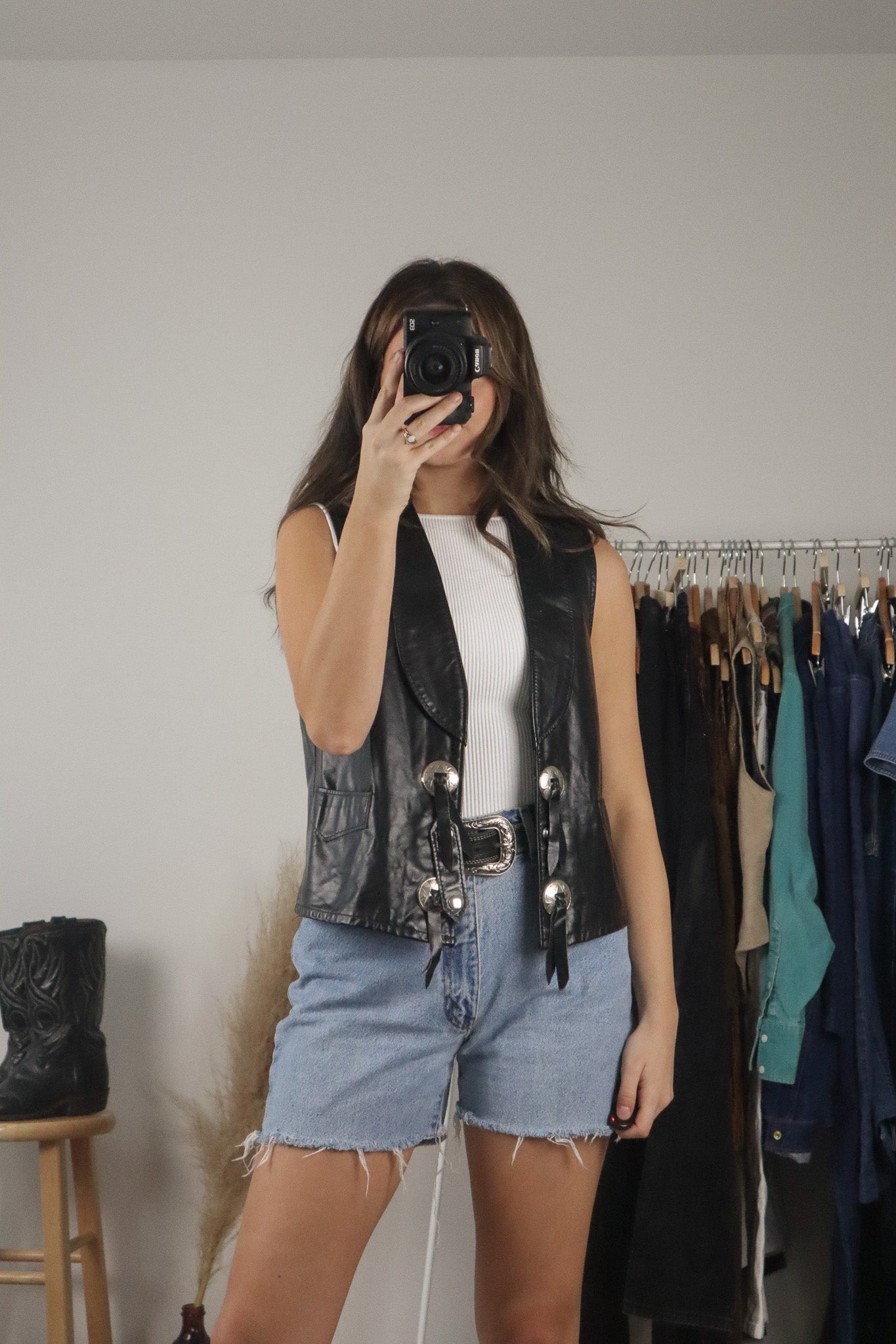 Vintage x Leather Vest (M)