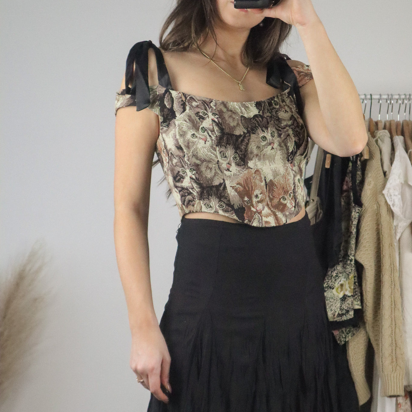 Modern x Cat Tapestry Corset (S)