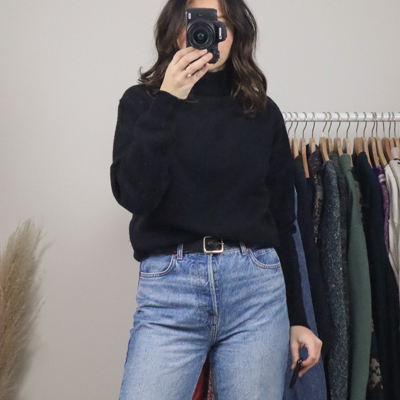 Vintage x Wool Mock-Neck Sweater (M)