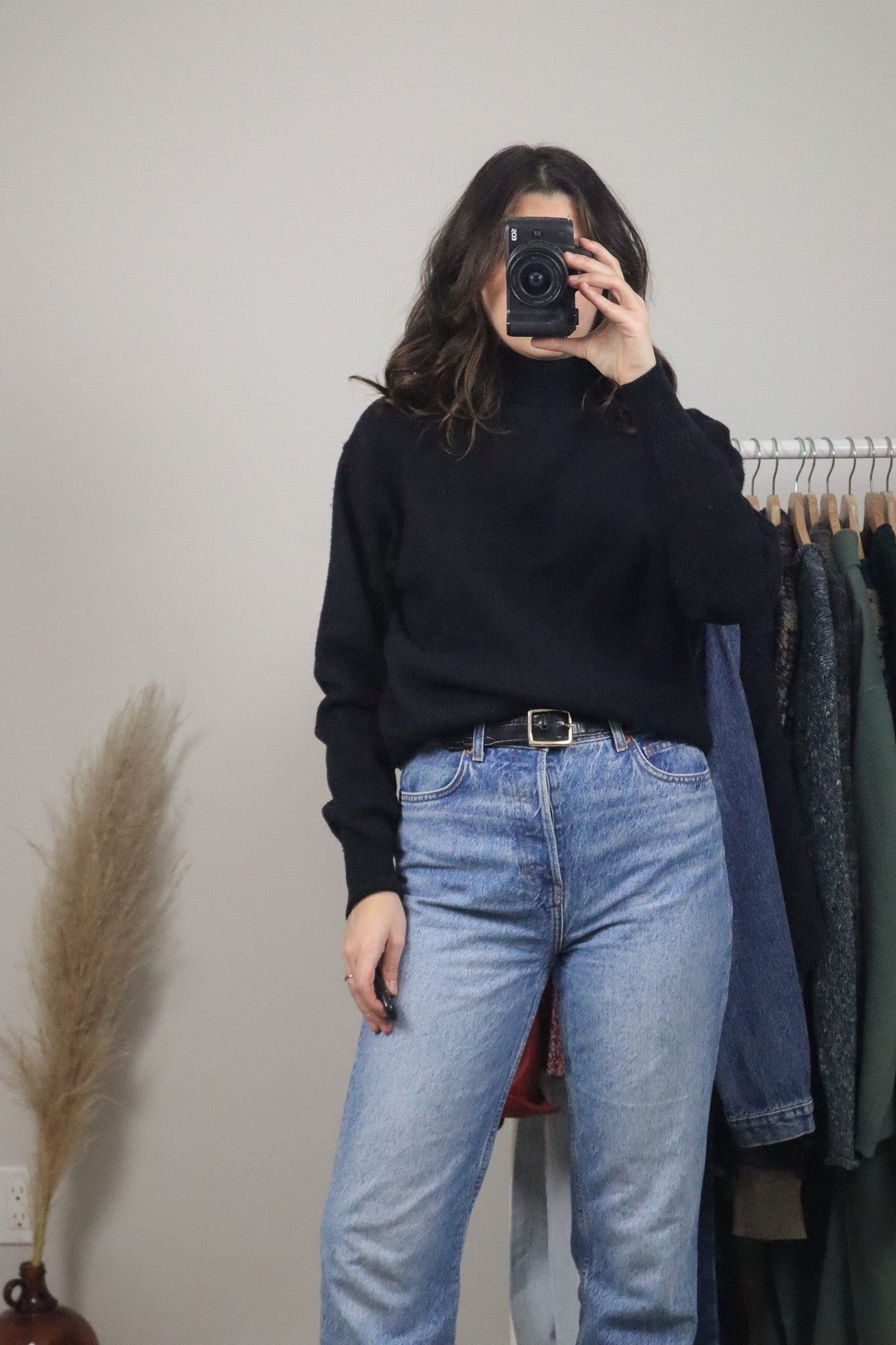 Vintage x Wool Mock-Neck Sweater (M)
