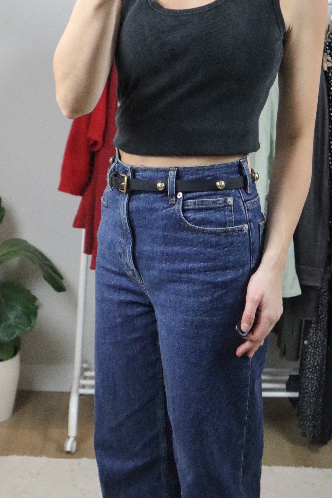 Made in Canada x Studded Leather Belt (M)