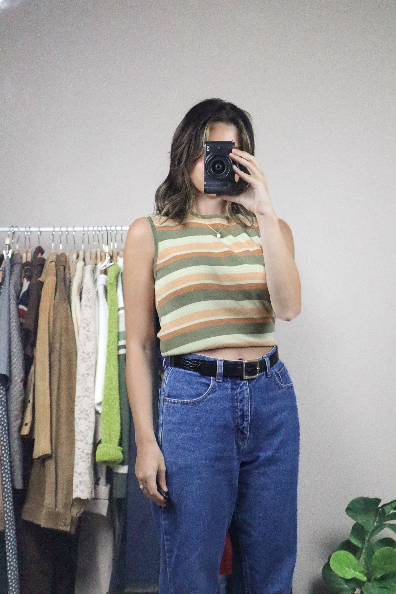 Vintage x Silk Striped Tank (M)