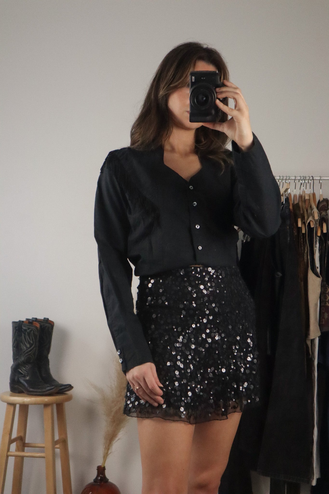 Vintage x Fringe Button Up (S)