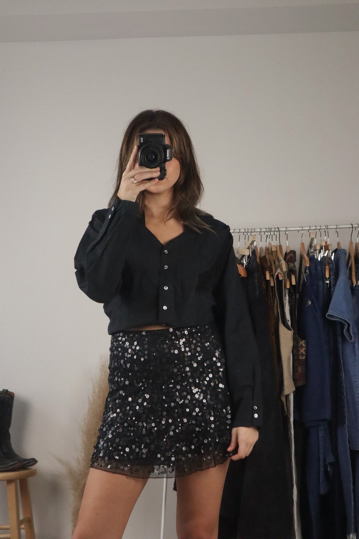 Vintage x Fringe Button Up (S)