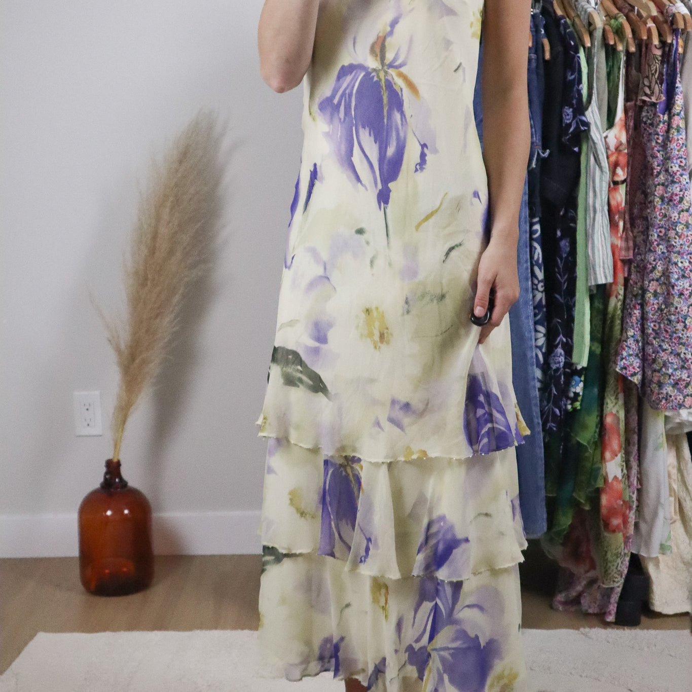 Vintage x Silk Floral Beaded Maxi Dress (10)