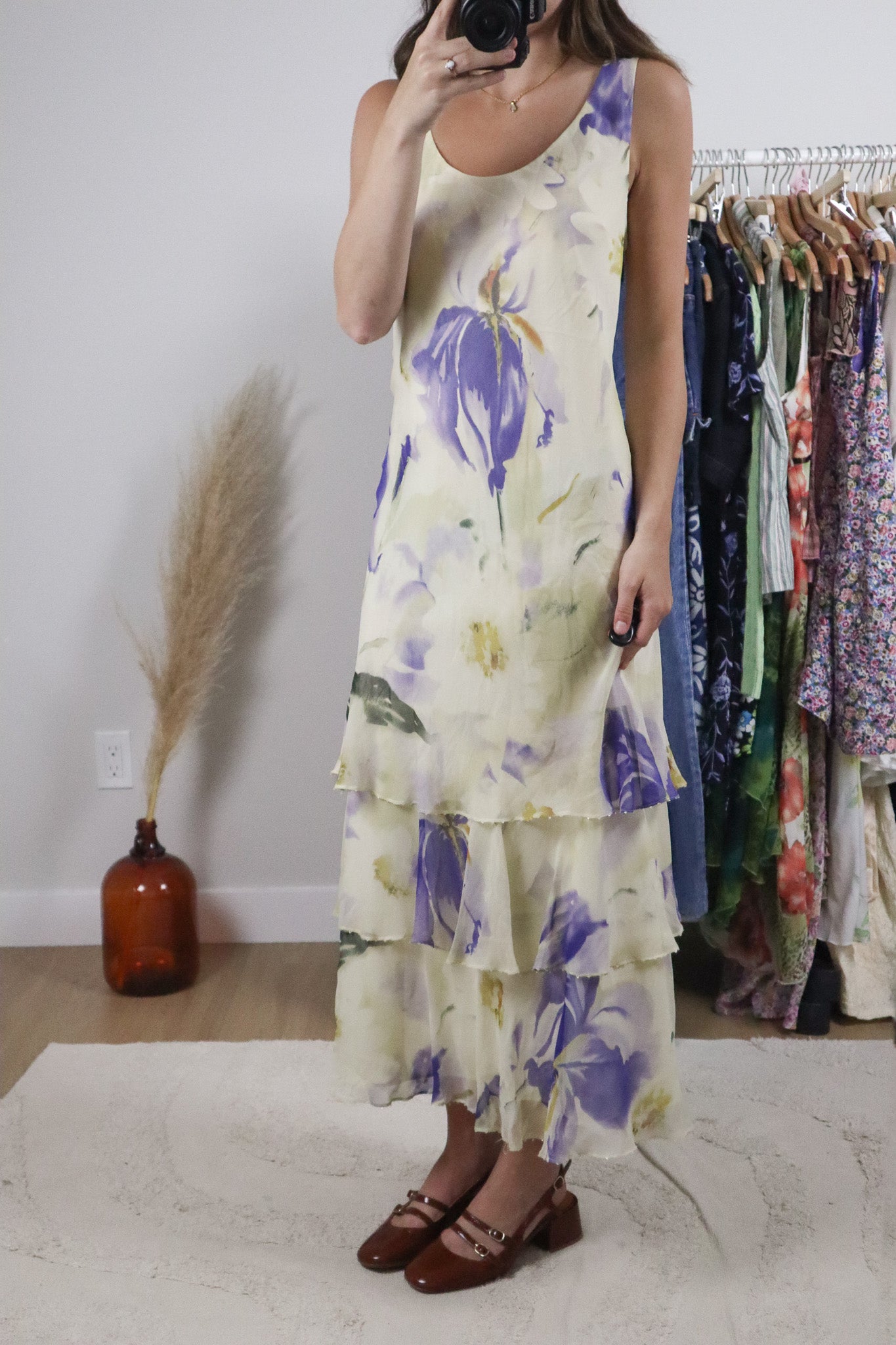 Vintage x Silk Floral Beaded Maxi Dress (10)