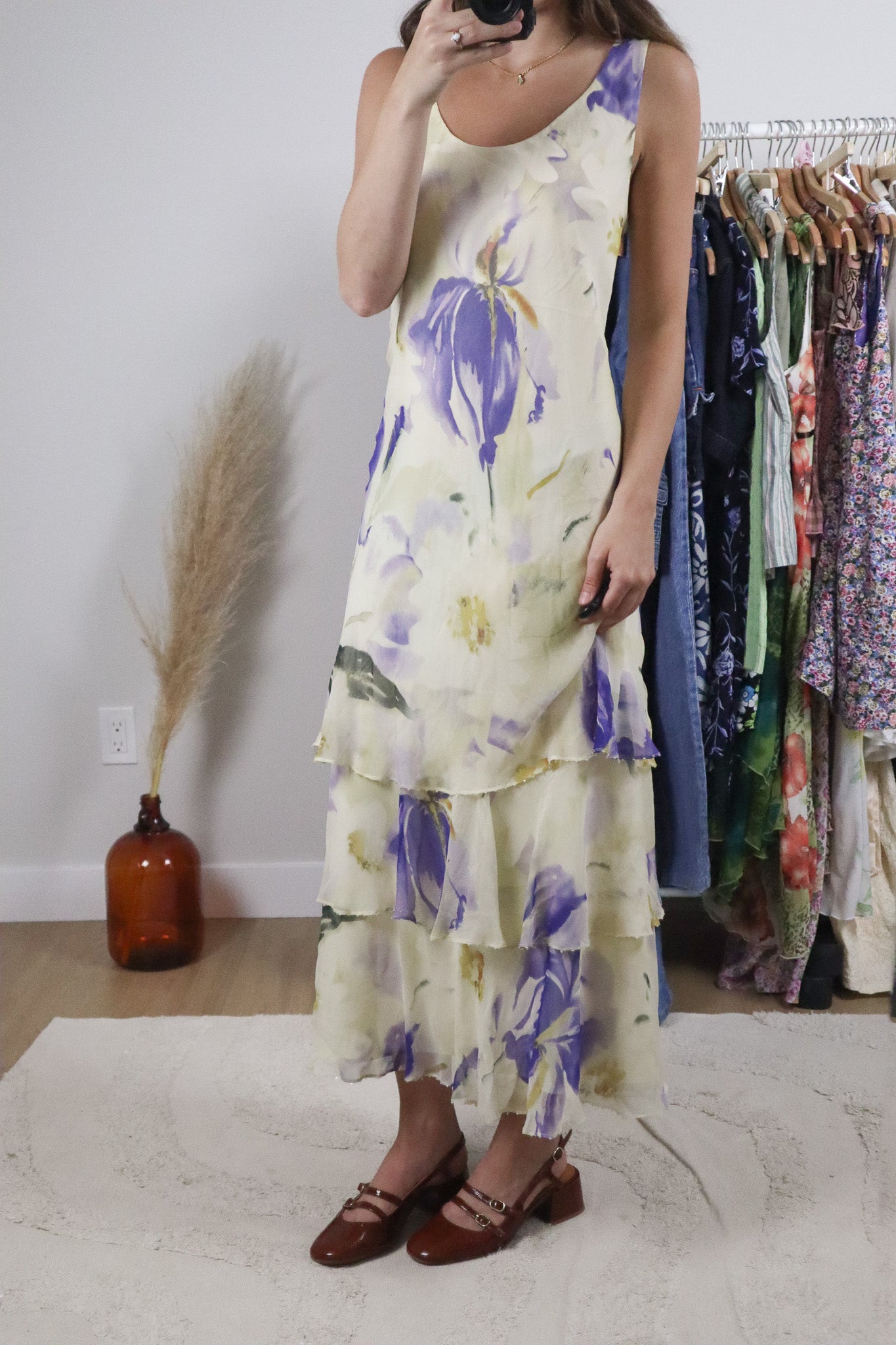 Vintage x Silk Floral Beaded Maxi Dress (10)