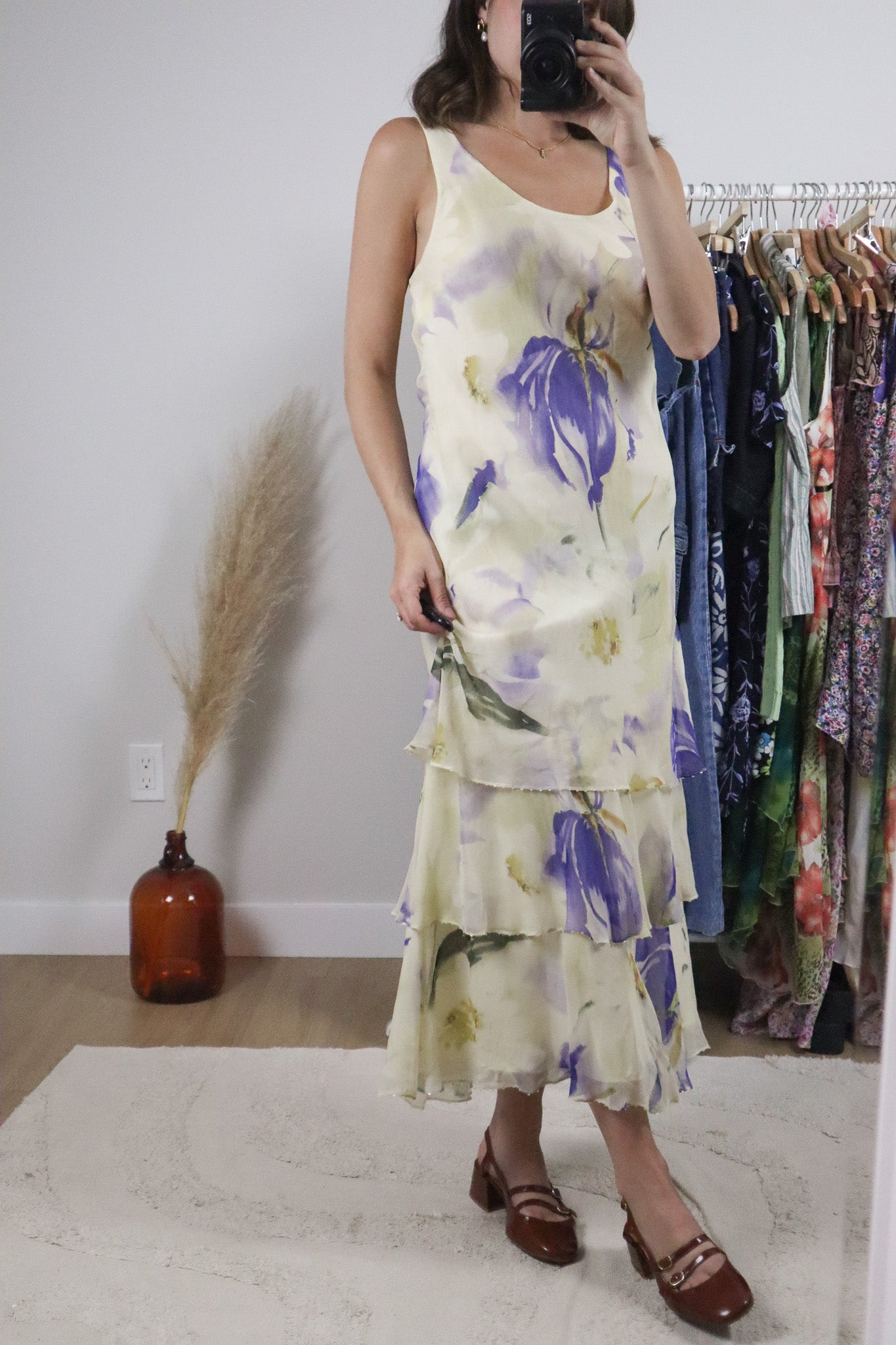 Vintage x Silk Floral Beaded Maxi Dress (10)