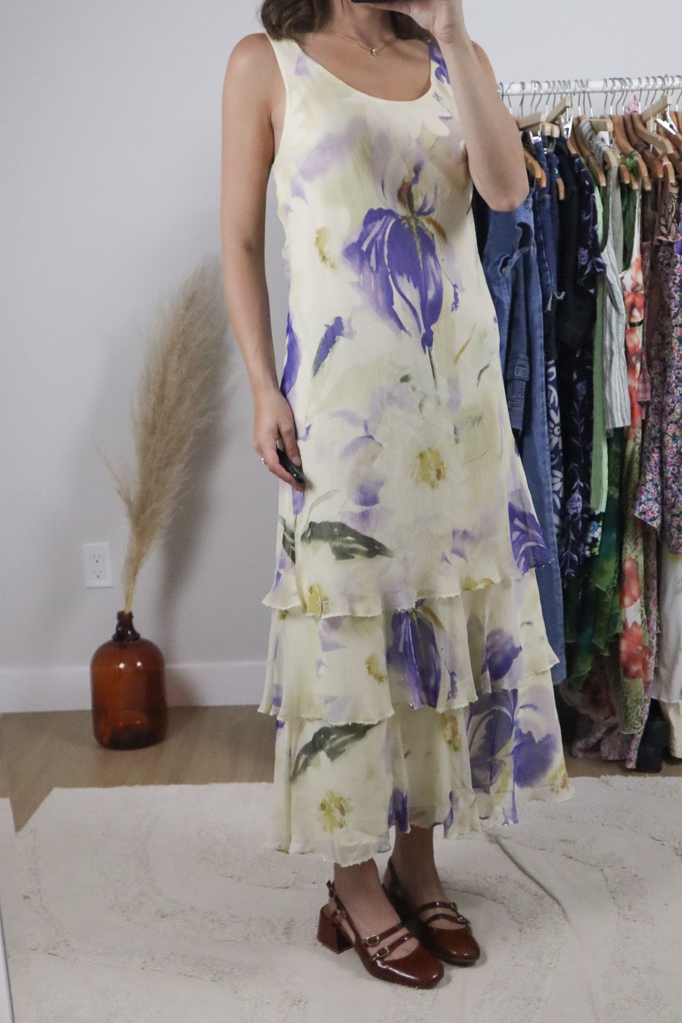 Vintage x Silk Floral Beaded Maxi Dress (10)