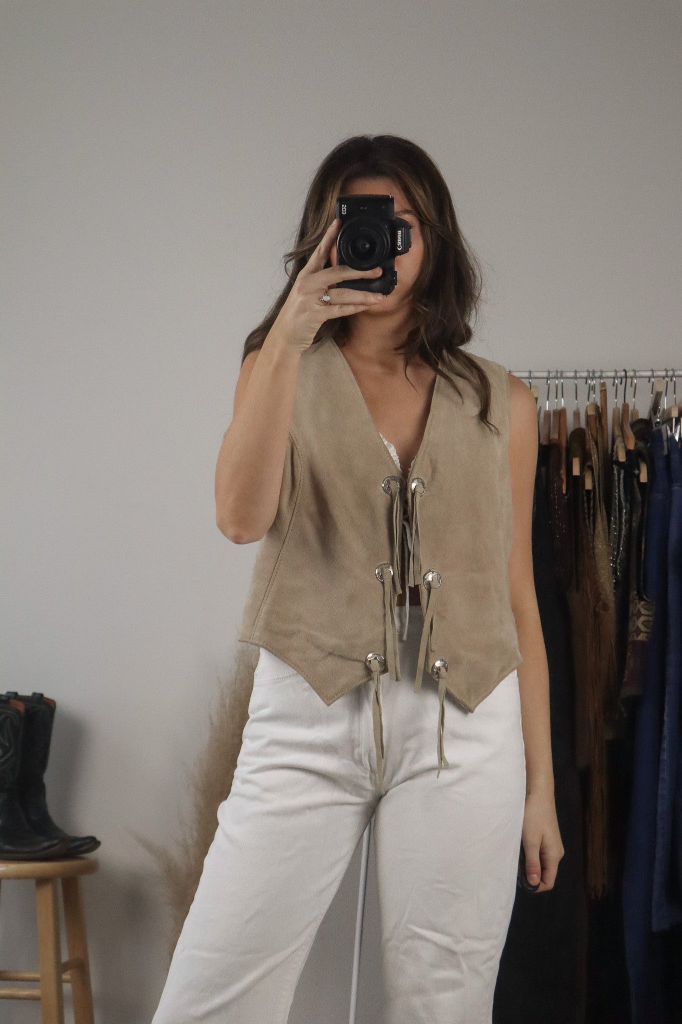 Vintage x Suede Vest (M)