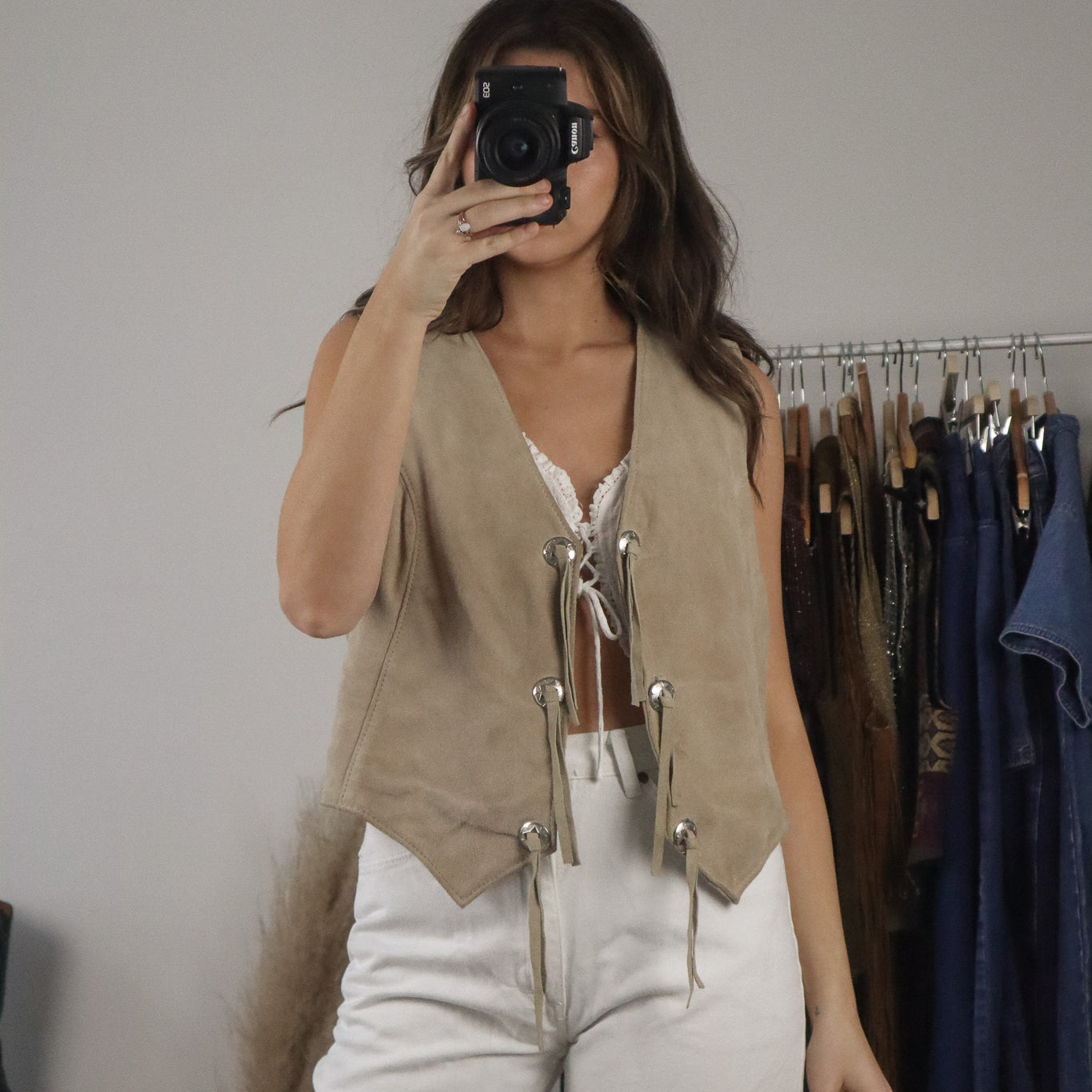 Vintage x Suede Vest (M)