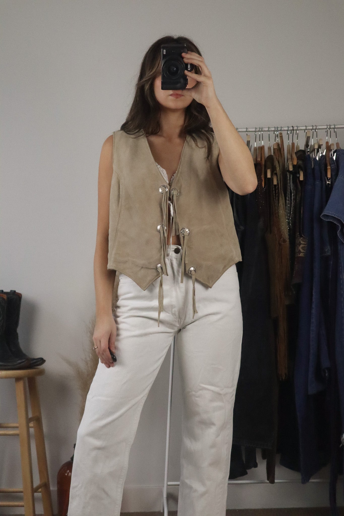 Vintage x Suede Vest (M)