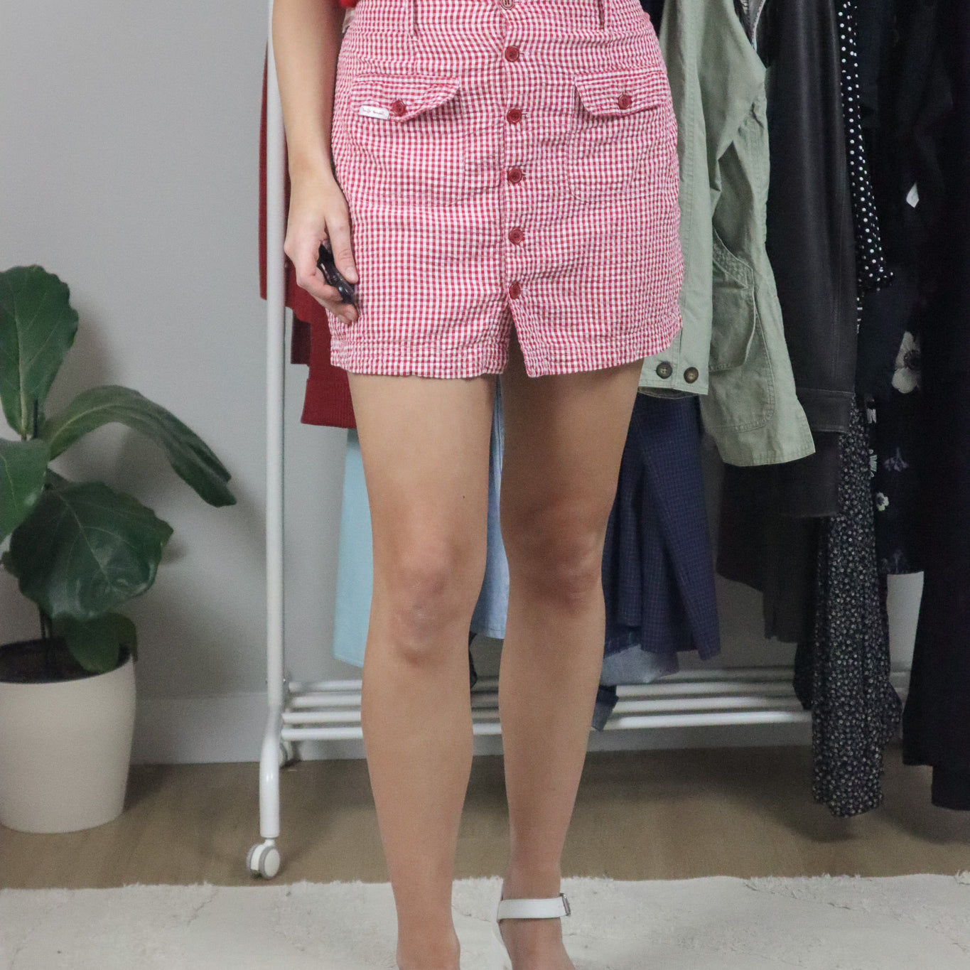 Vintage x Cotton Gingham Mini Skirt (8)