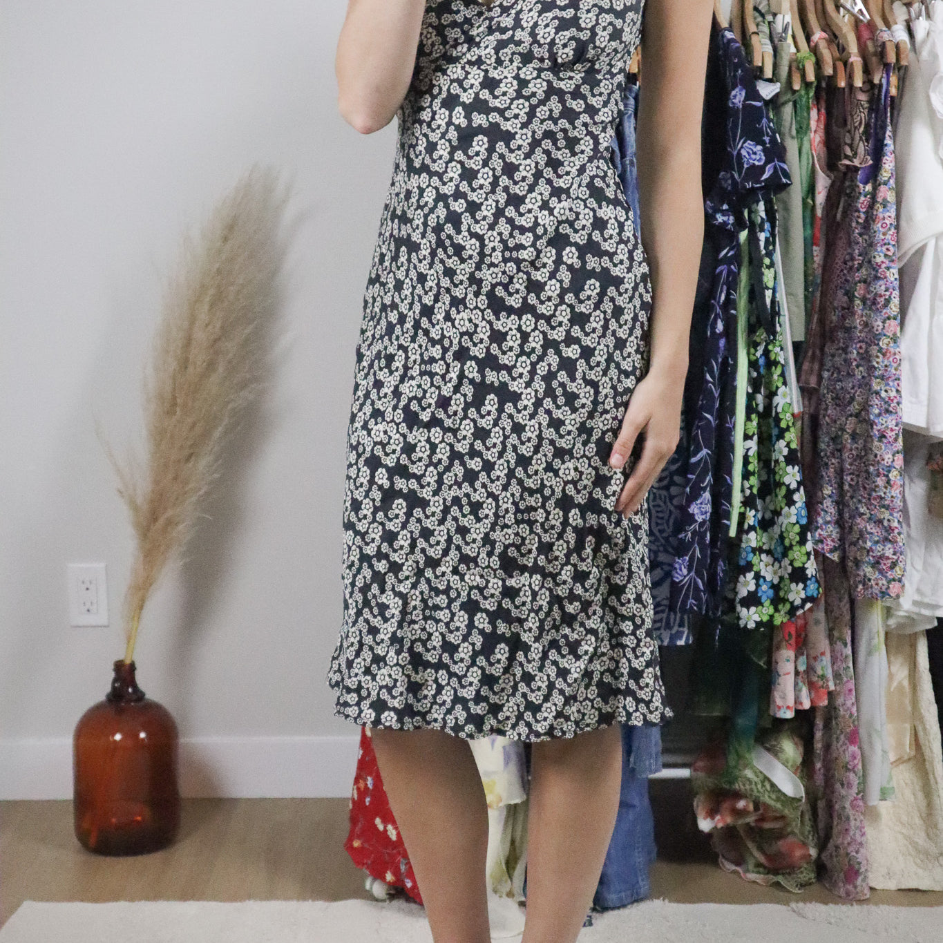 Vintage x Silk Midi Dress (XS)