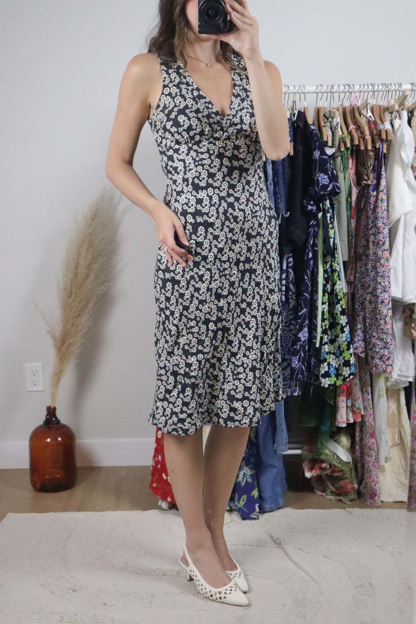 Vintage x Silk Midi Dress (XS)