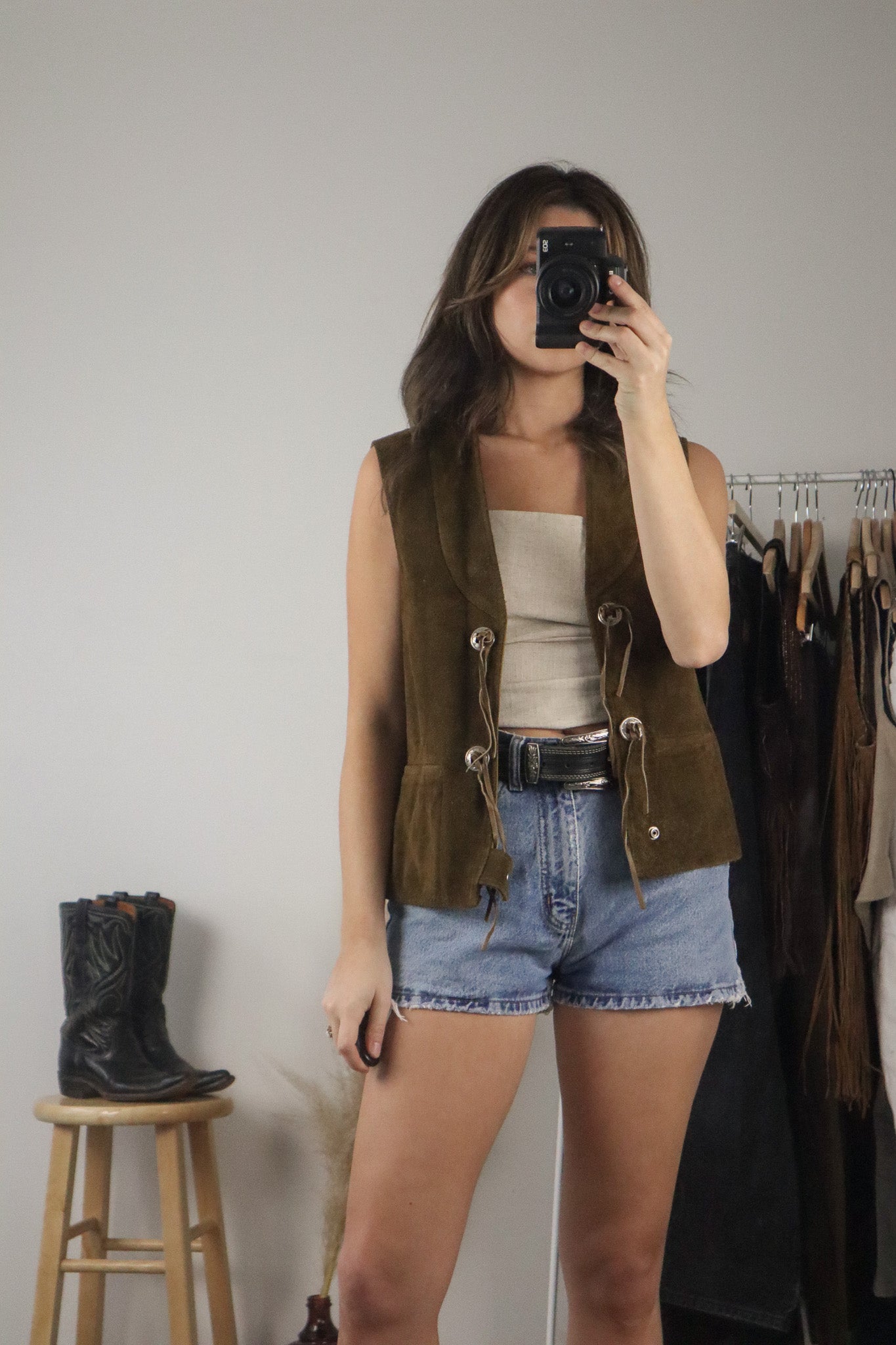 Made in Canada x 70s Vintage x Suede Vest (S/M)