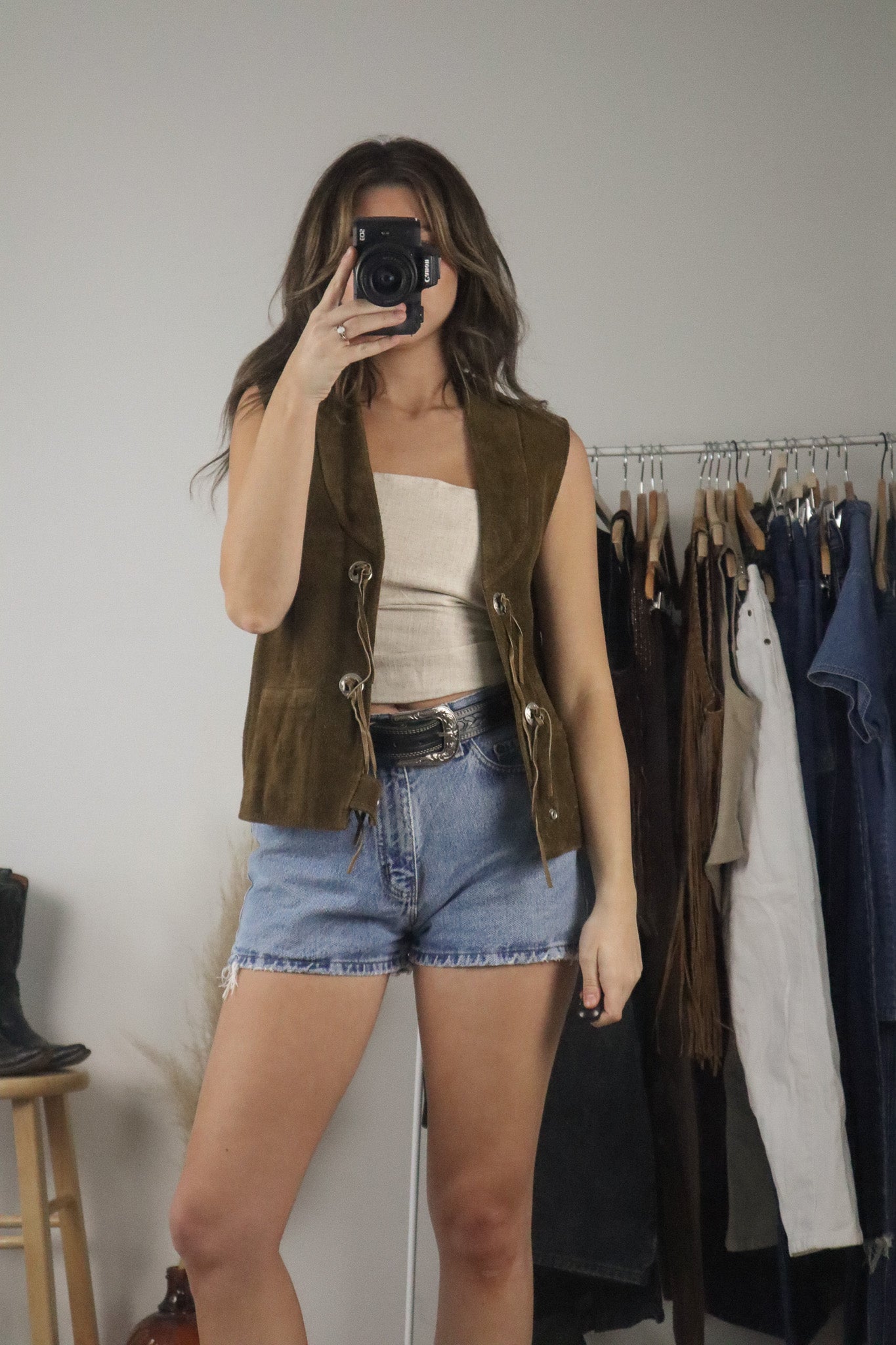 Made in Canada x 70s Vintage x Suede Vest (S/M)