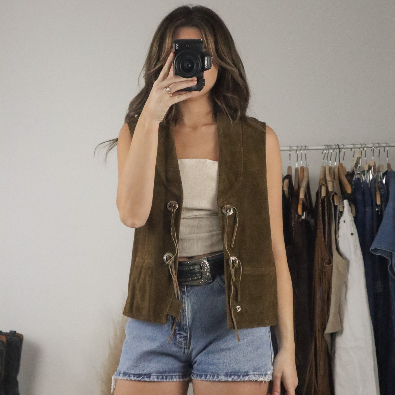 Made in Canada x 70s Vintage x Suede Vest (S/M)