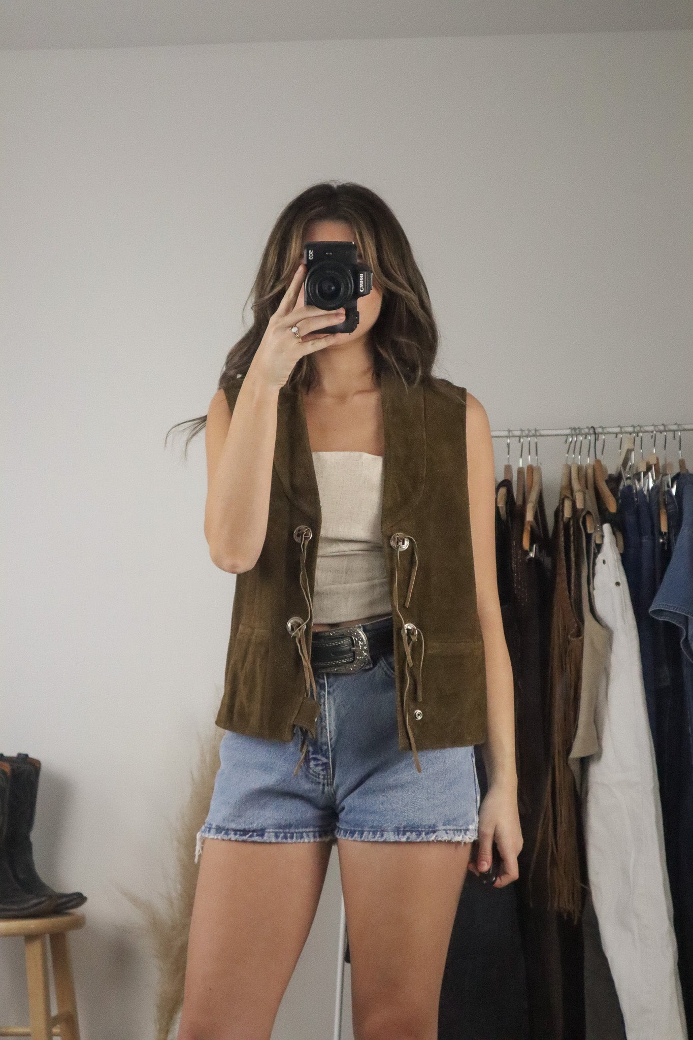 Made in Canada x 70s Vintage x Suede Vest (S/M)