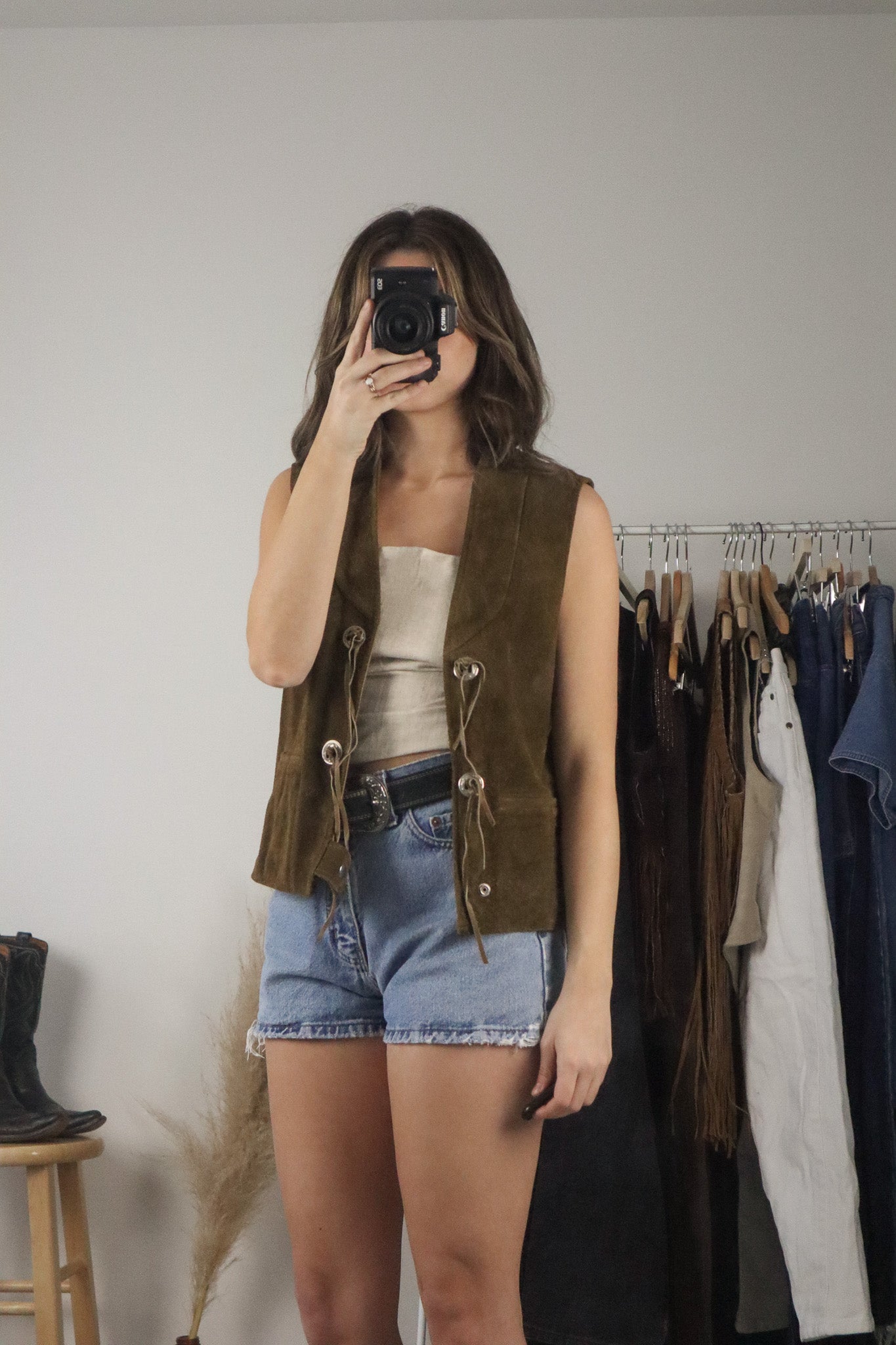 Made in Canada x 70s Vintage x Suede Vest (S/M)
