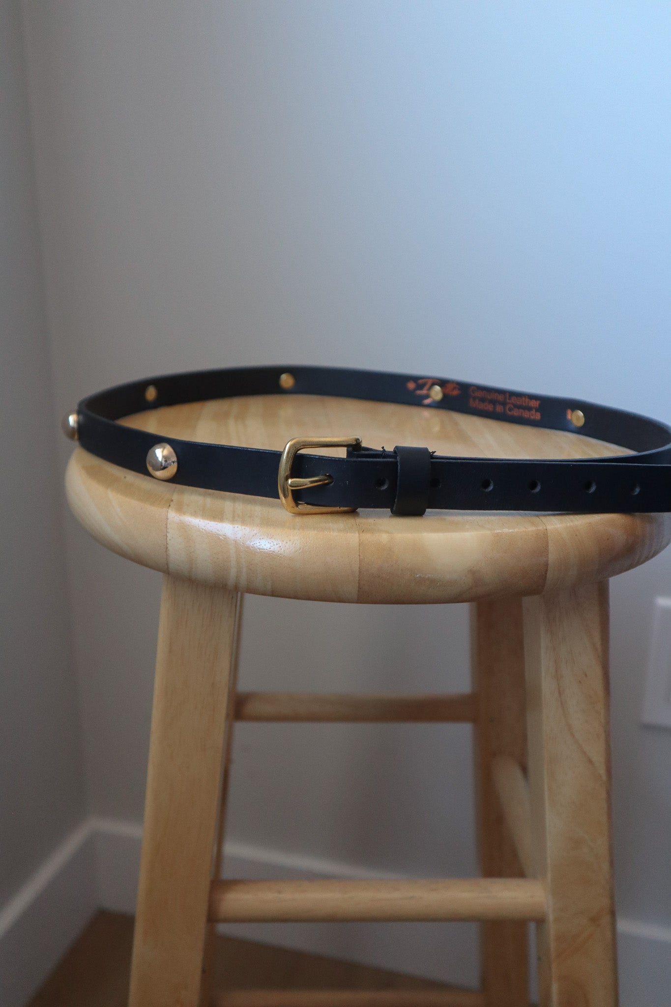 Made in Canada x Studded Leather Belt (M)