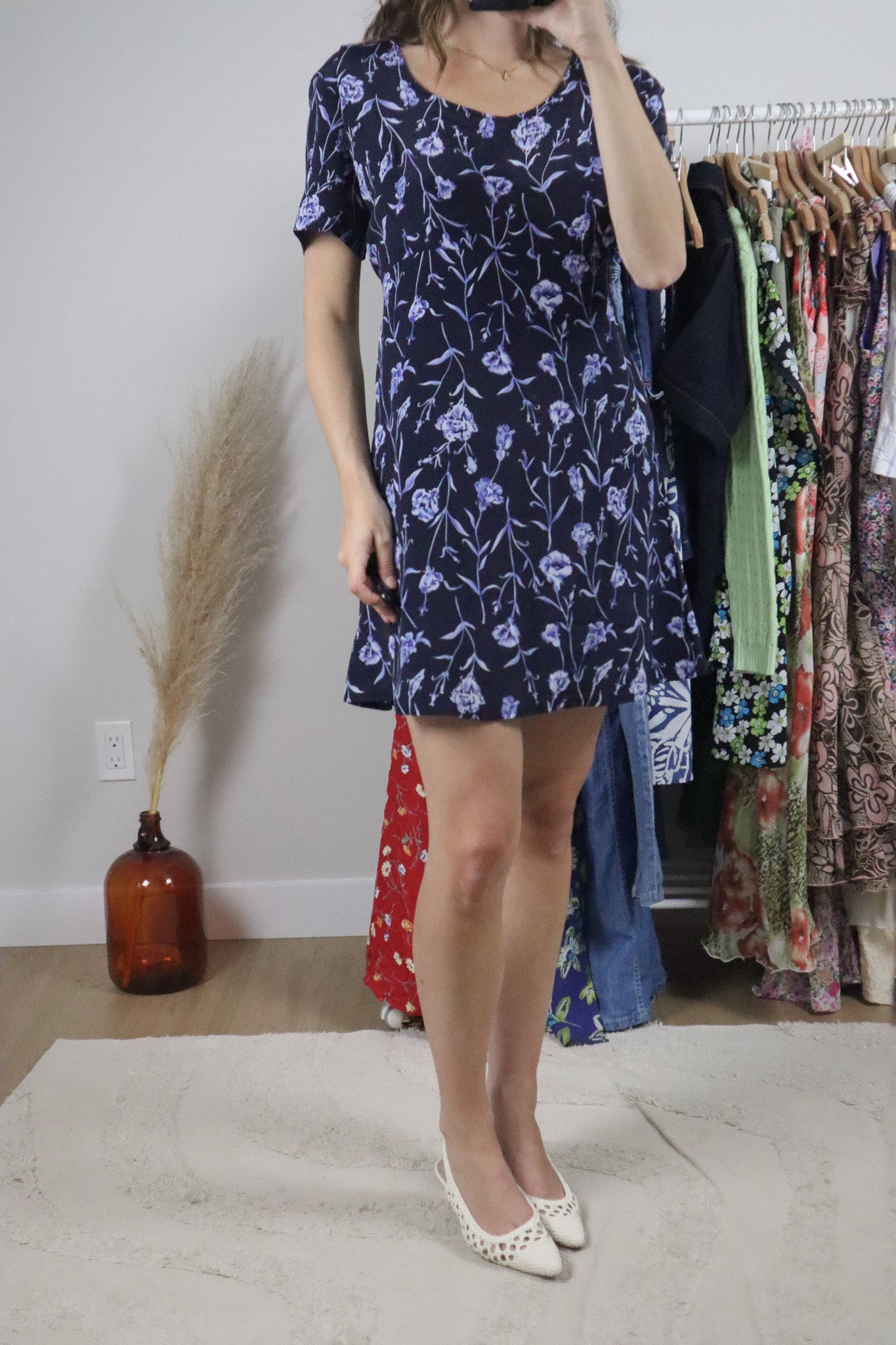 Made in Canada x Vintage x Floral Mini Dress (12)