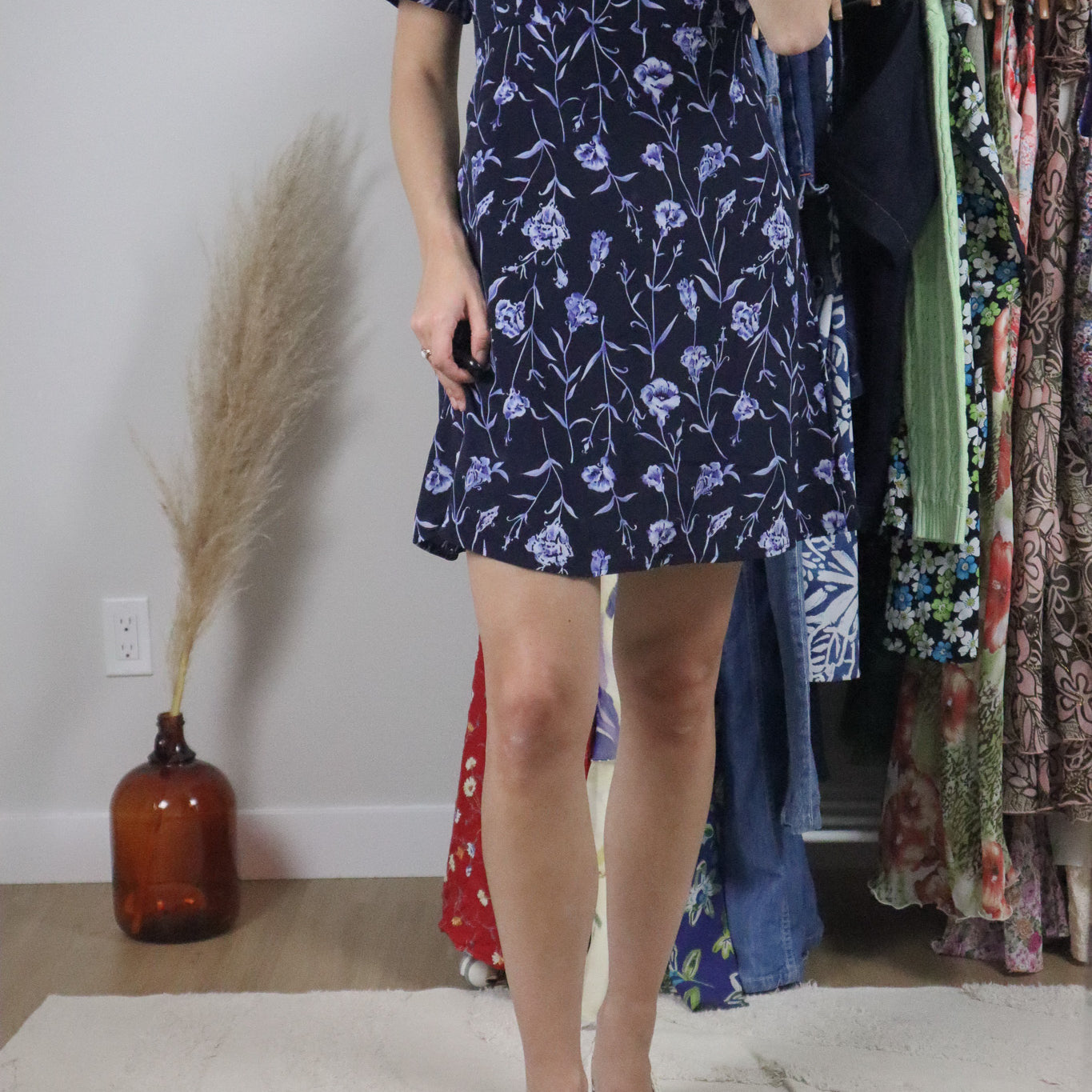 Made in Canada x Vintage x Floral Mini Dress (12)
