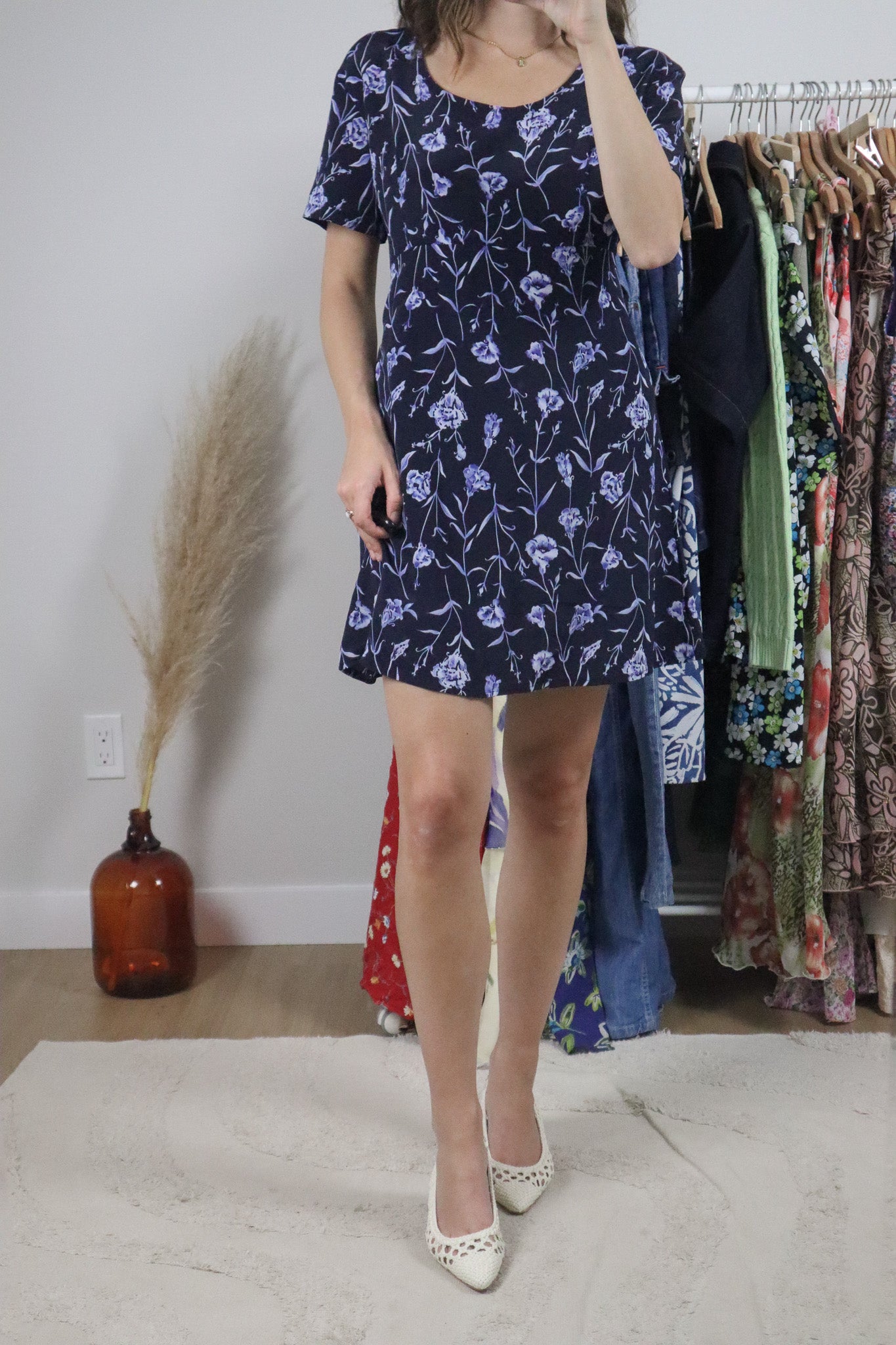 Made in Canada x Vintage x Floral Mini Dress (12)