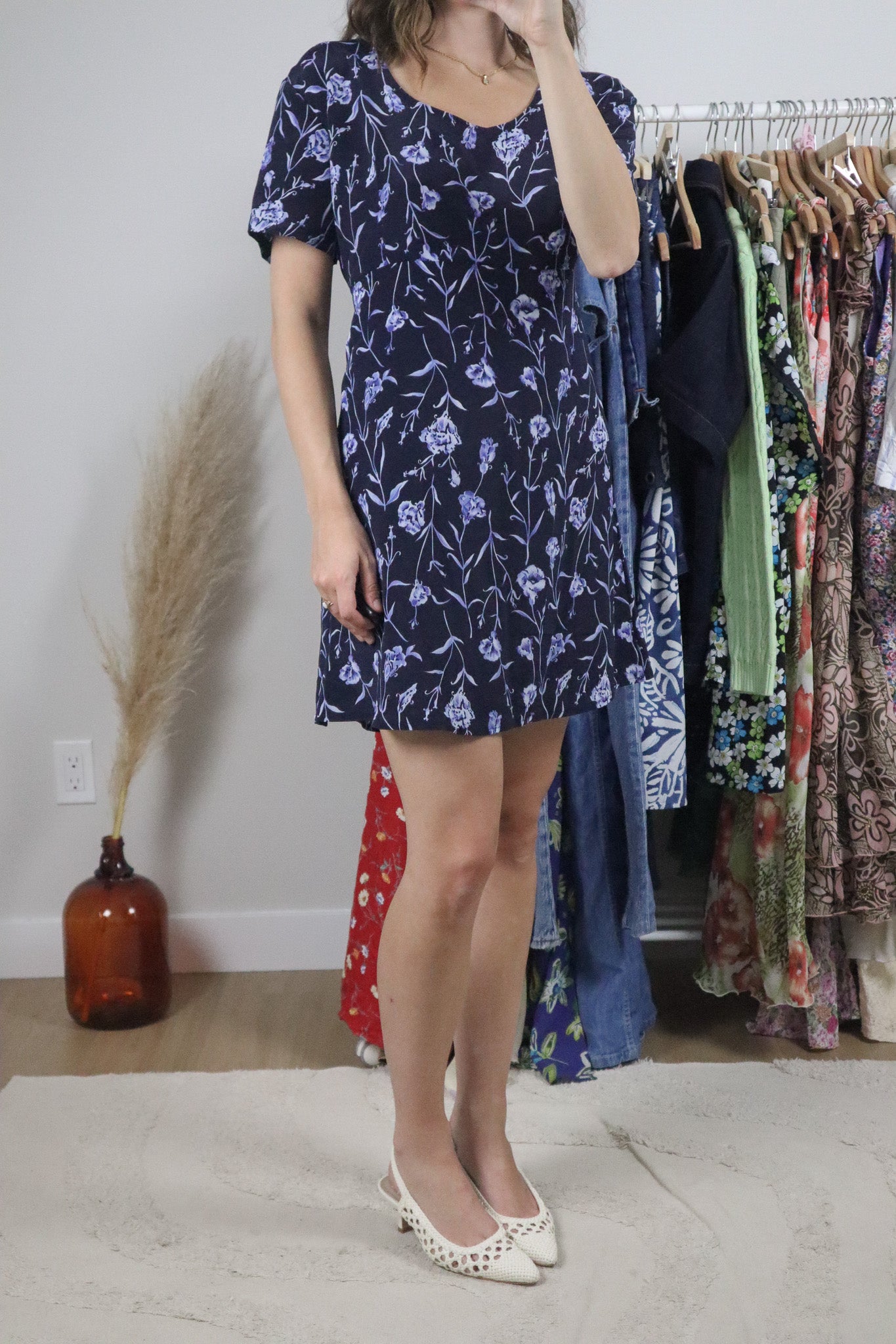 Made in Canada x Vintage x Floral Mini Dress (12)