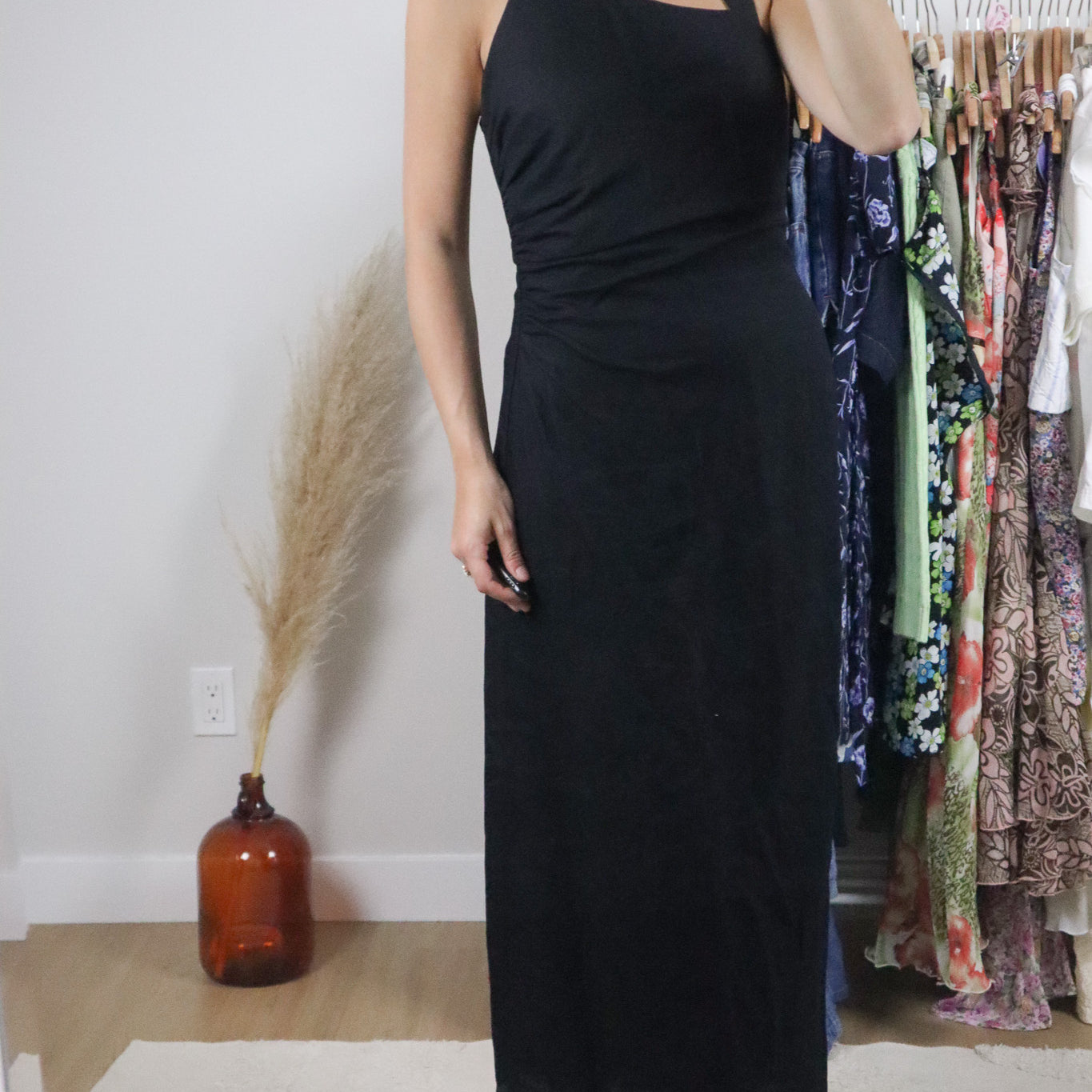 Modern x Linen Blend Maxi Dress (S)
