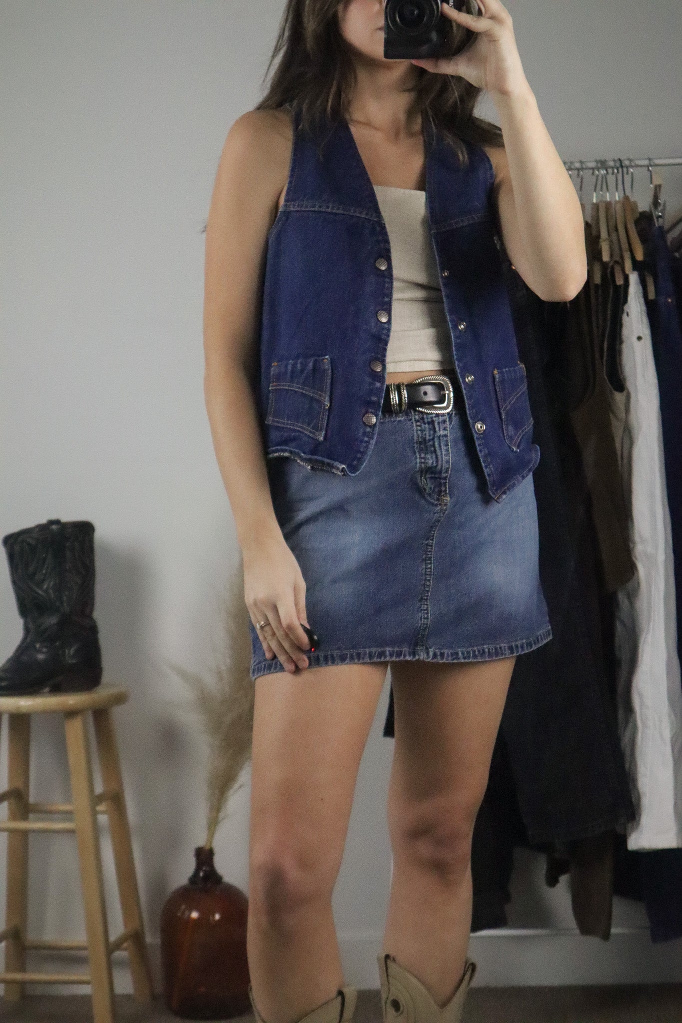 Vintage x Denim Vest (S)