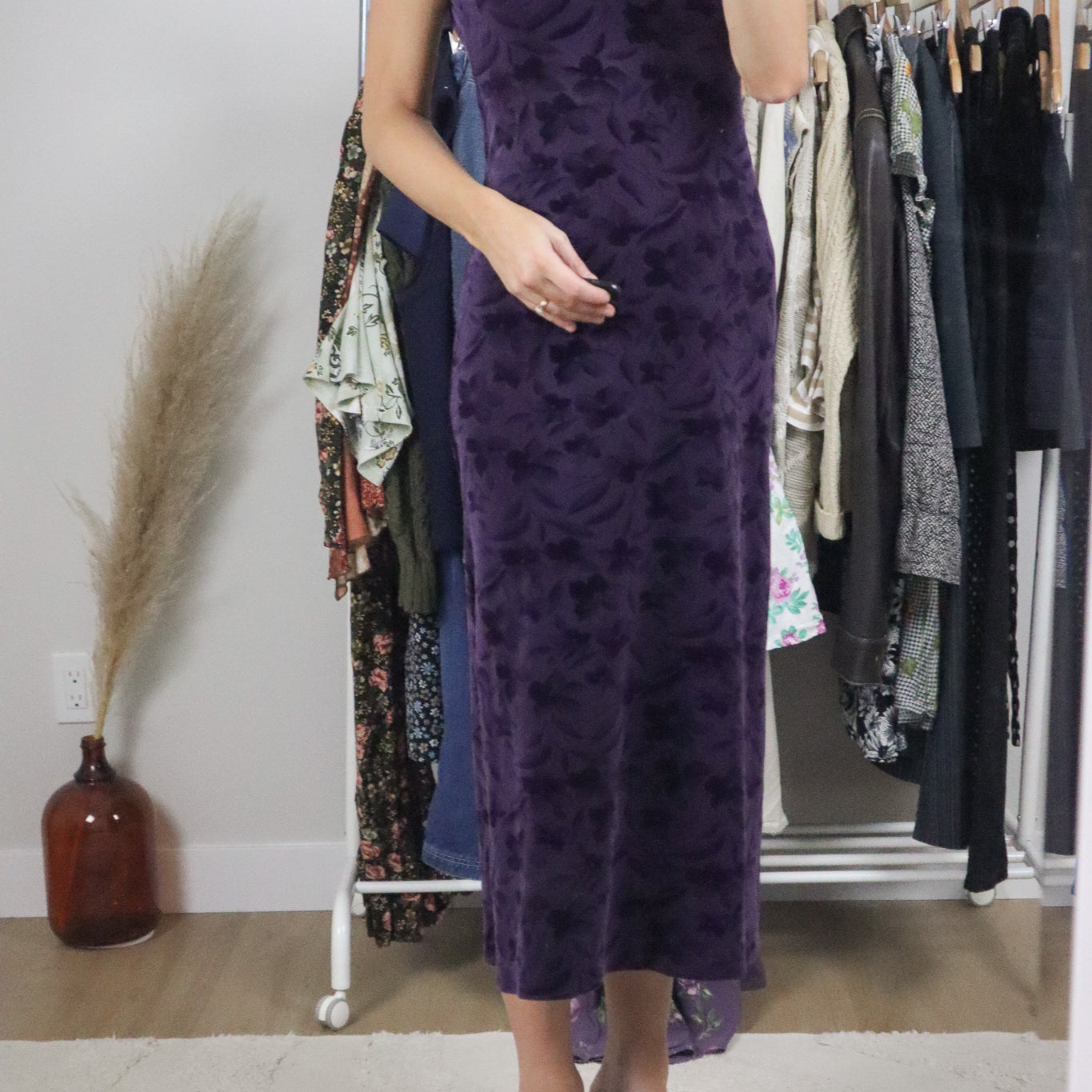 Made in Canada x Vintage x Velvet Maxi Dress (S)