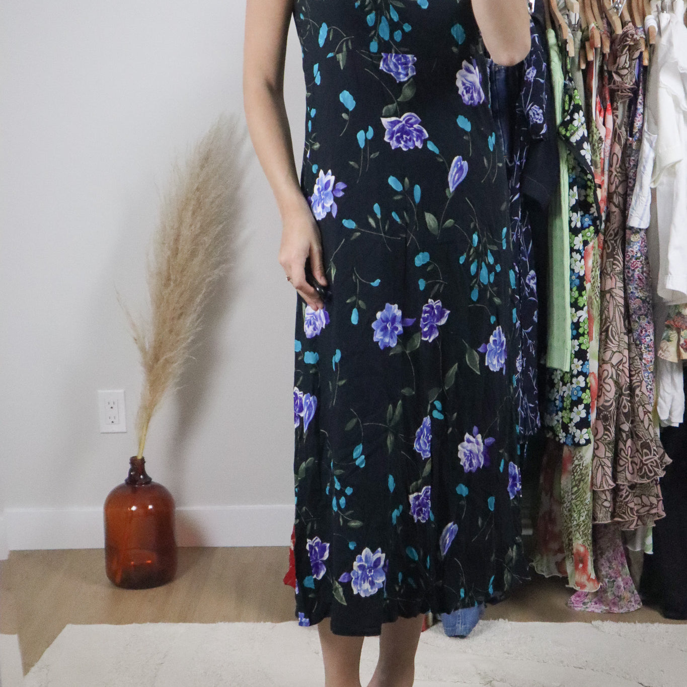 Made in USA x Vintage x Floral Maxi Dress (6)