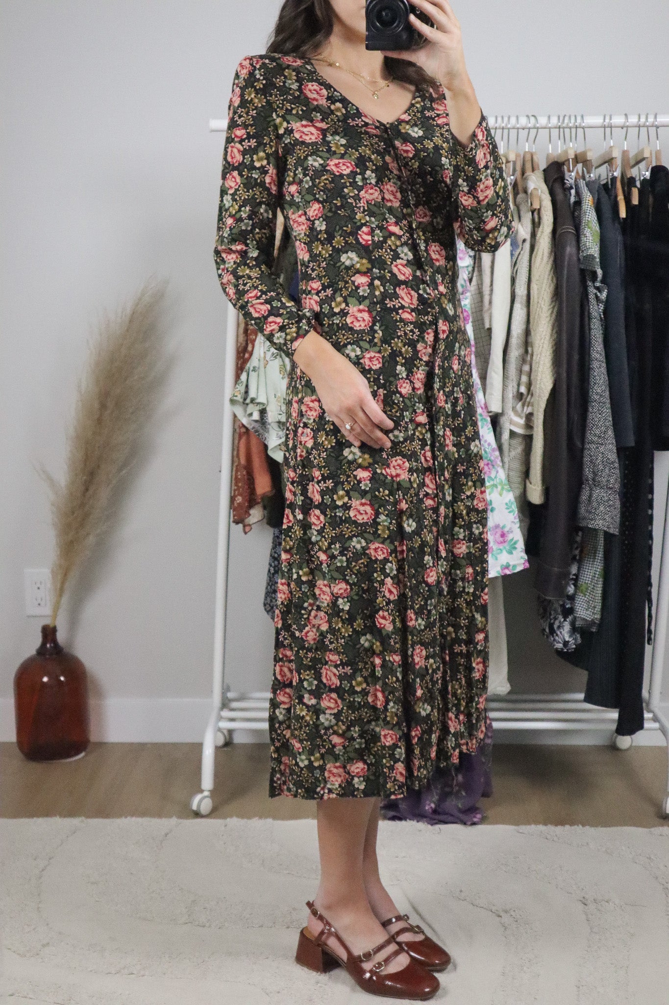 Vintage x Floral Maxi Dress (S)