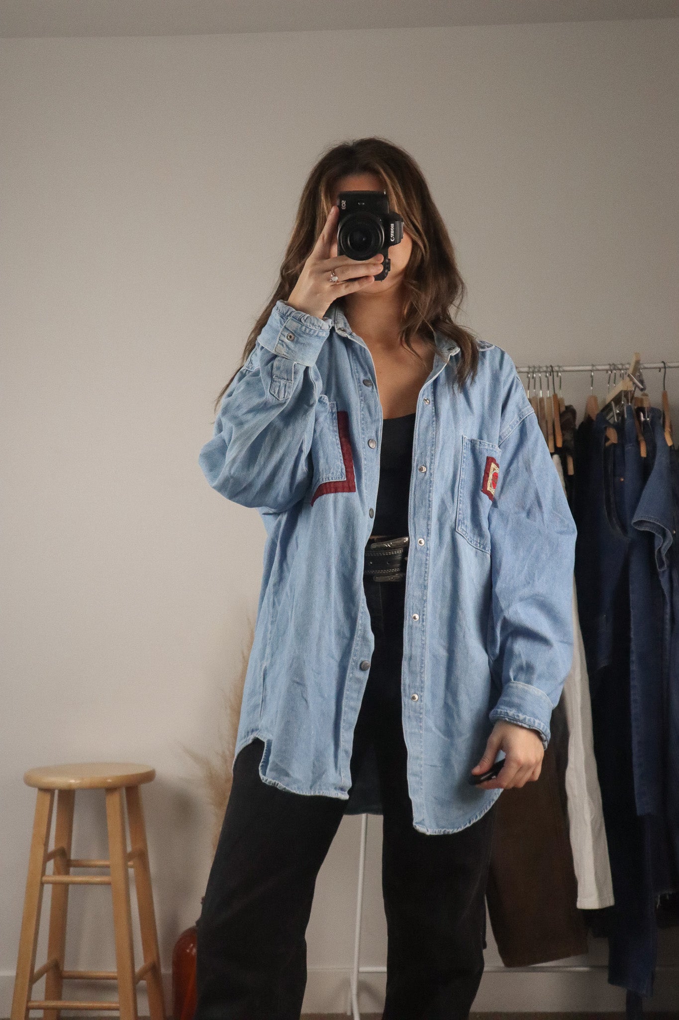 Vintage x Denim Button Up (L)