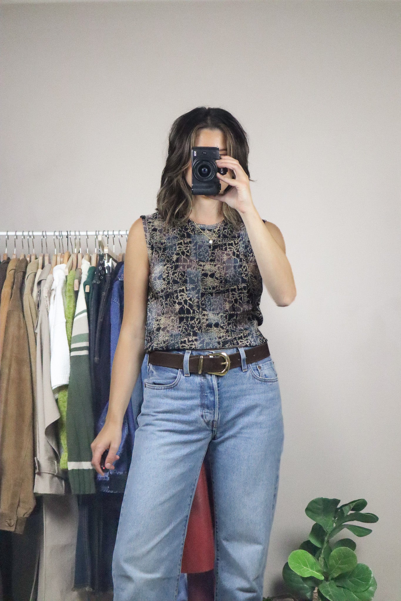 Vintage x Patterned Tank (M)