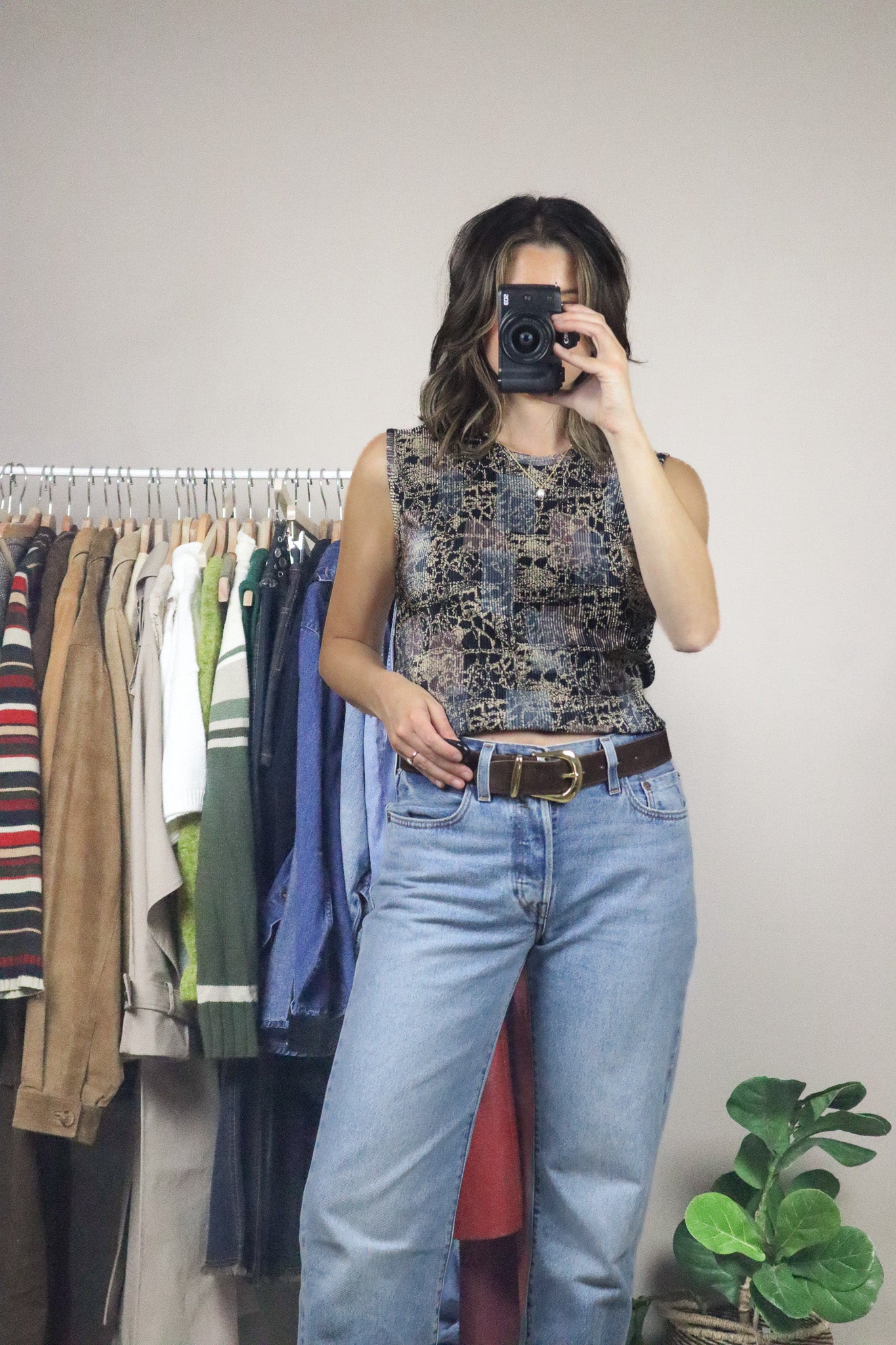 Vintage x Patterned Tank (M)