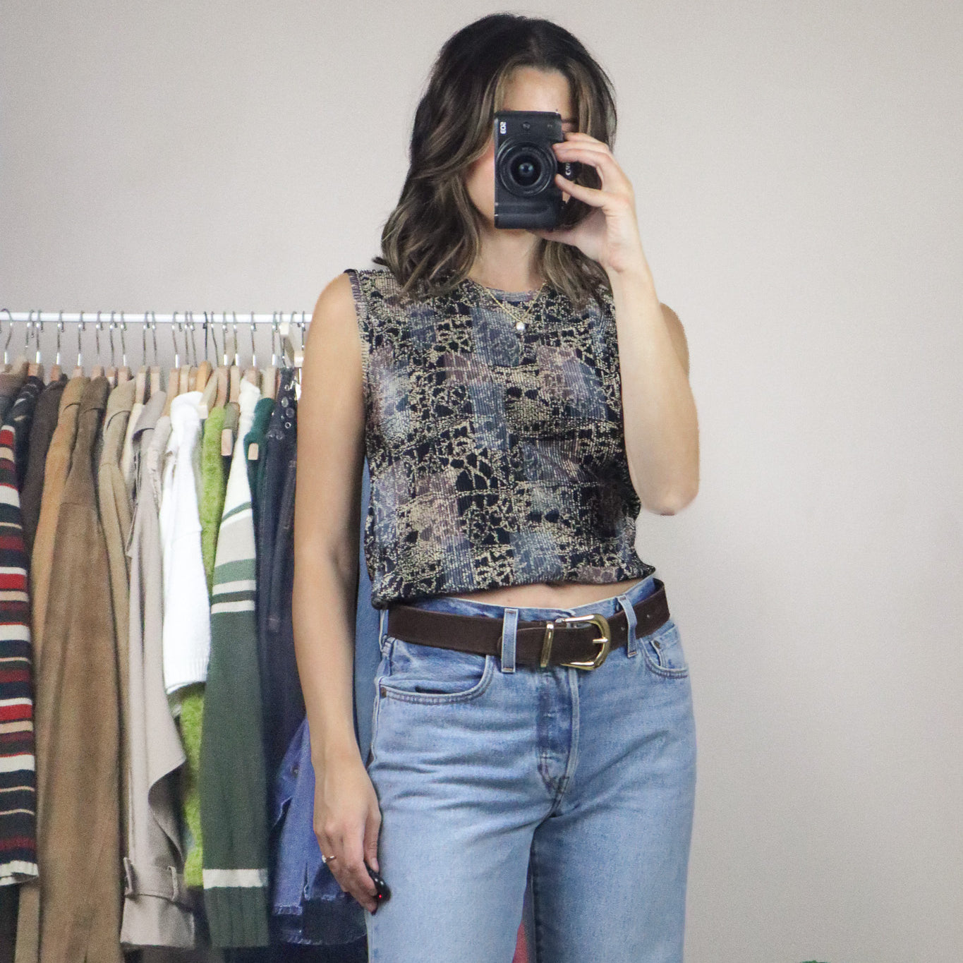 Vintage x Patterned Tank (M)