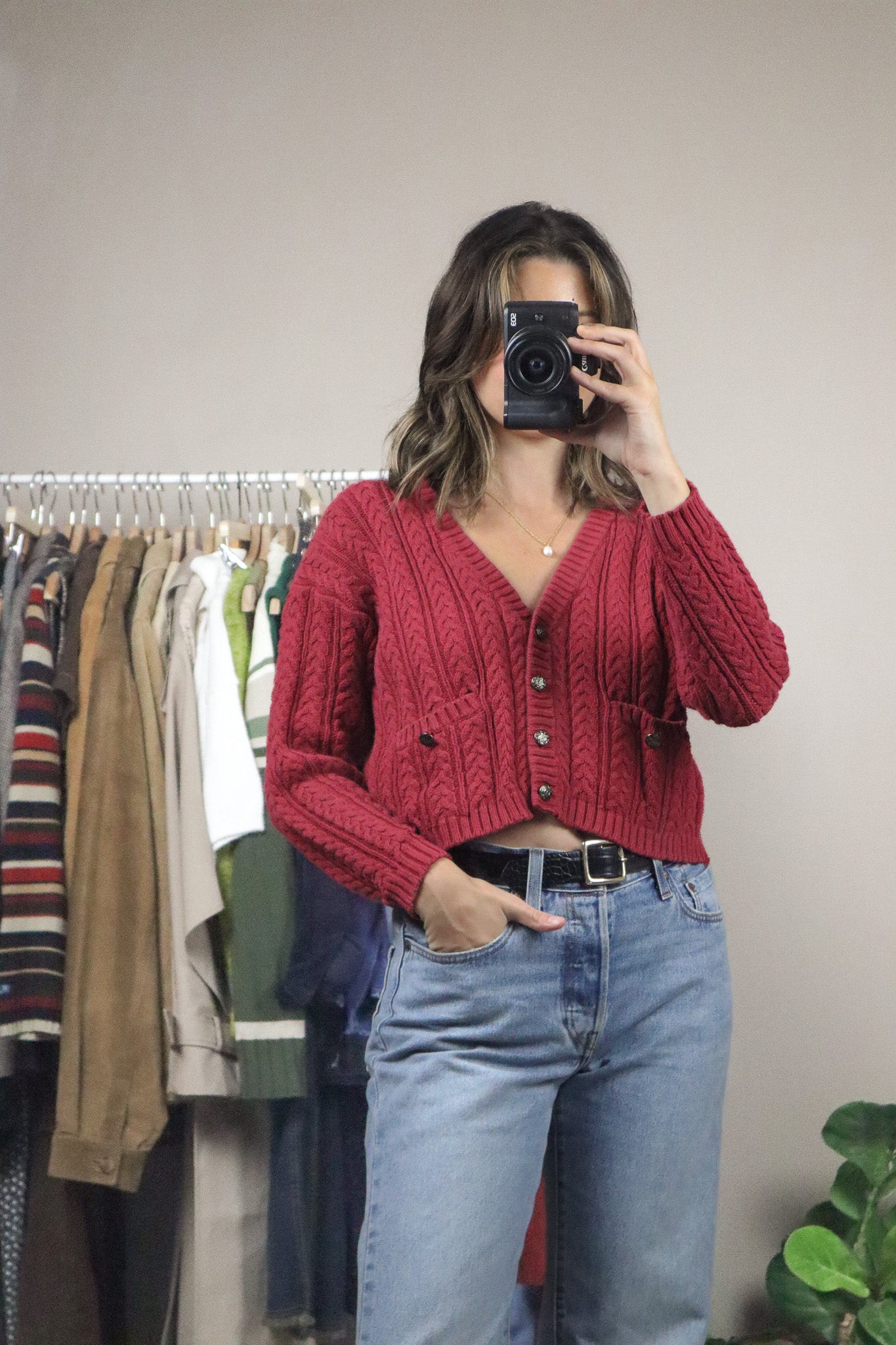 Vintage x Cropped Cardi (XS/S)