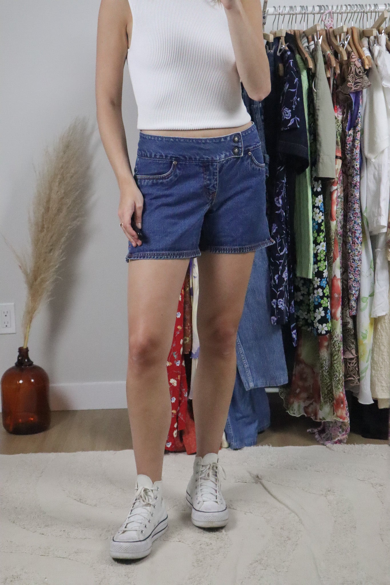 Vintage x Denim Mid-Rise Shorts (6)