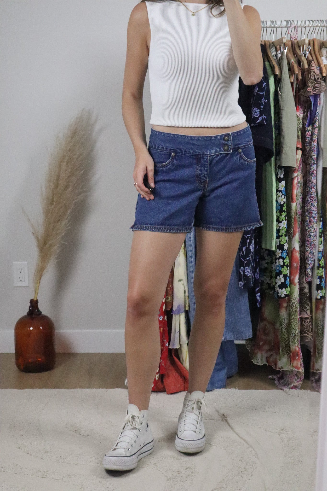 Vintage x Denim Mid-Rise Shorts (6)