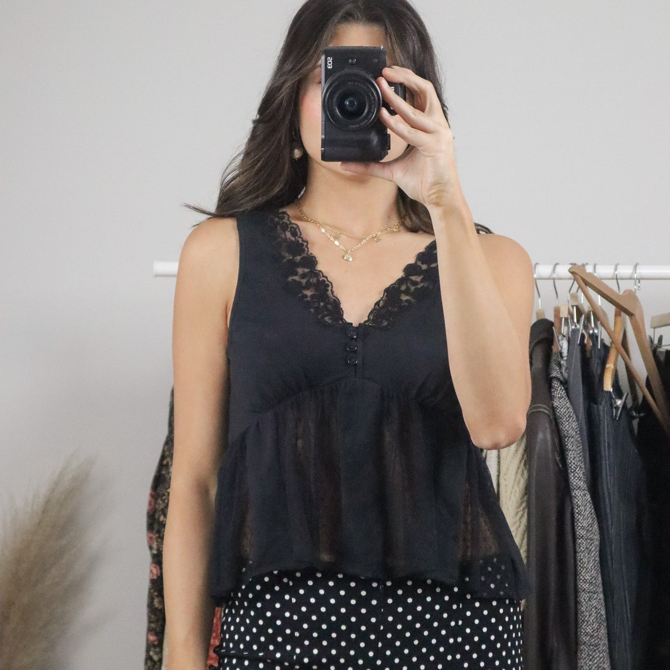 Deadstock x Anthropology Cotton Babydoll Lace Tank (S)
